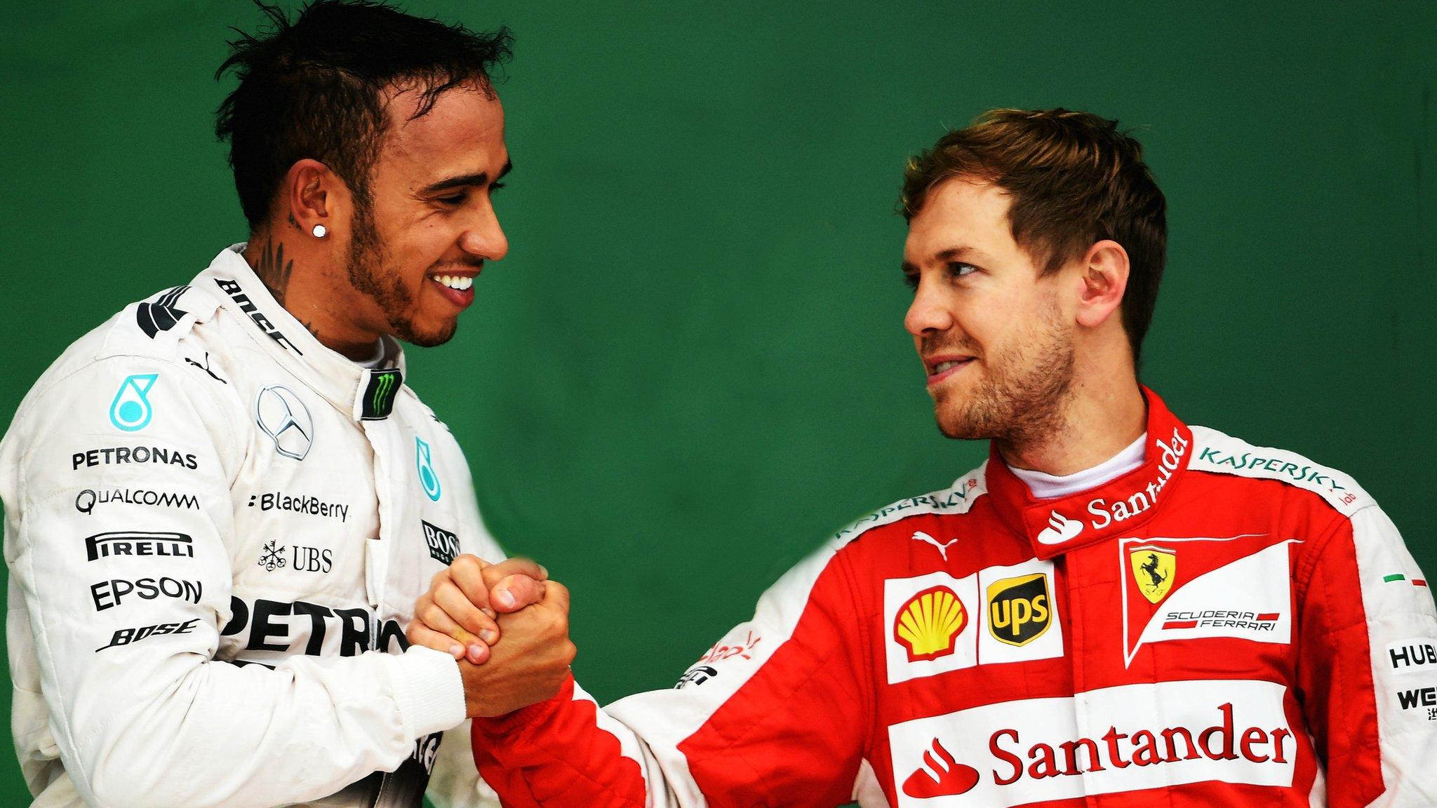 Lewis Hamilton and Sebastian Vettel