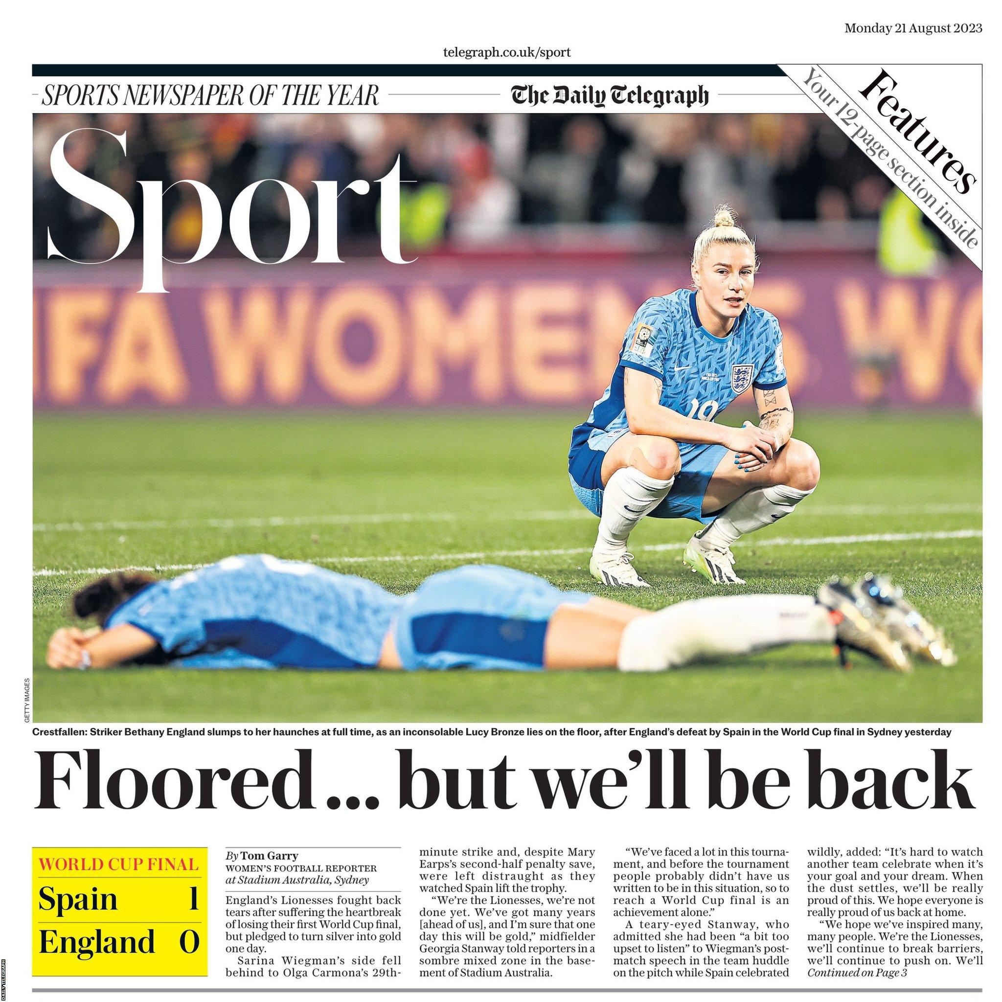 Monday s papers BBC Sport