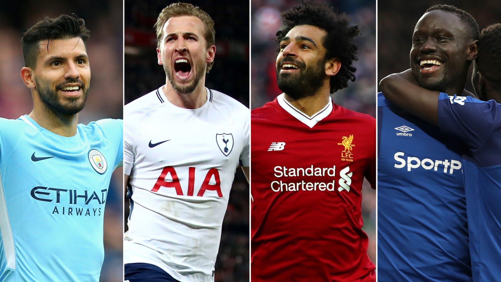 Harry Kane, Mo Salah, Oumar Niasse, Sergio Aguero