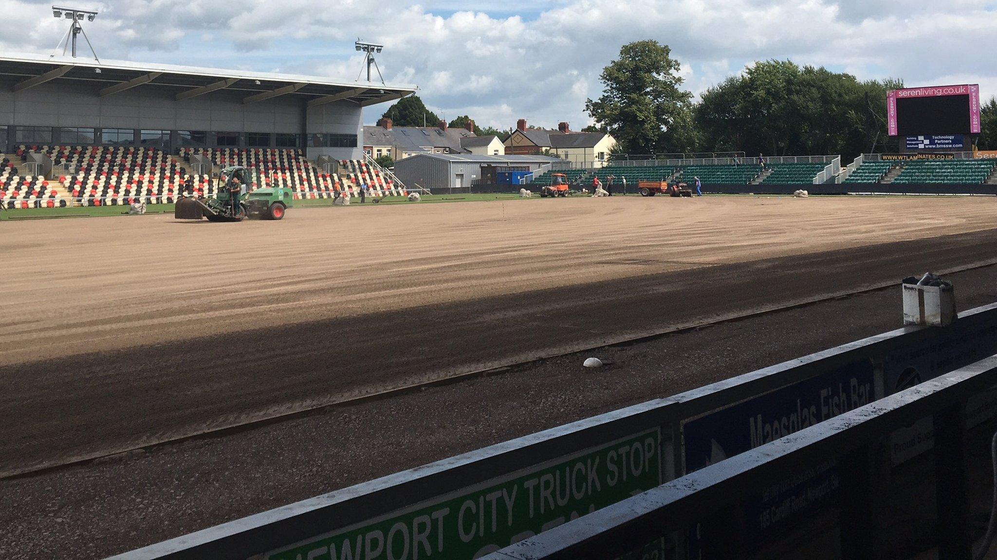 The Rodney Parade pitch is being relaid