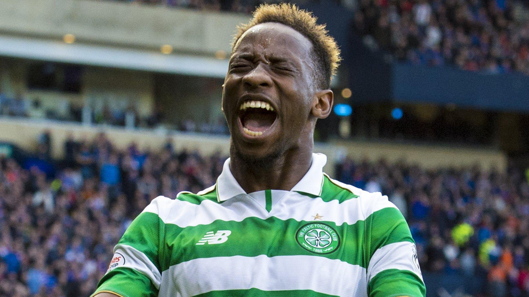 Celtic's Moussa Dembele celebrates his winner in the Scottish League Cup final