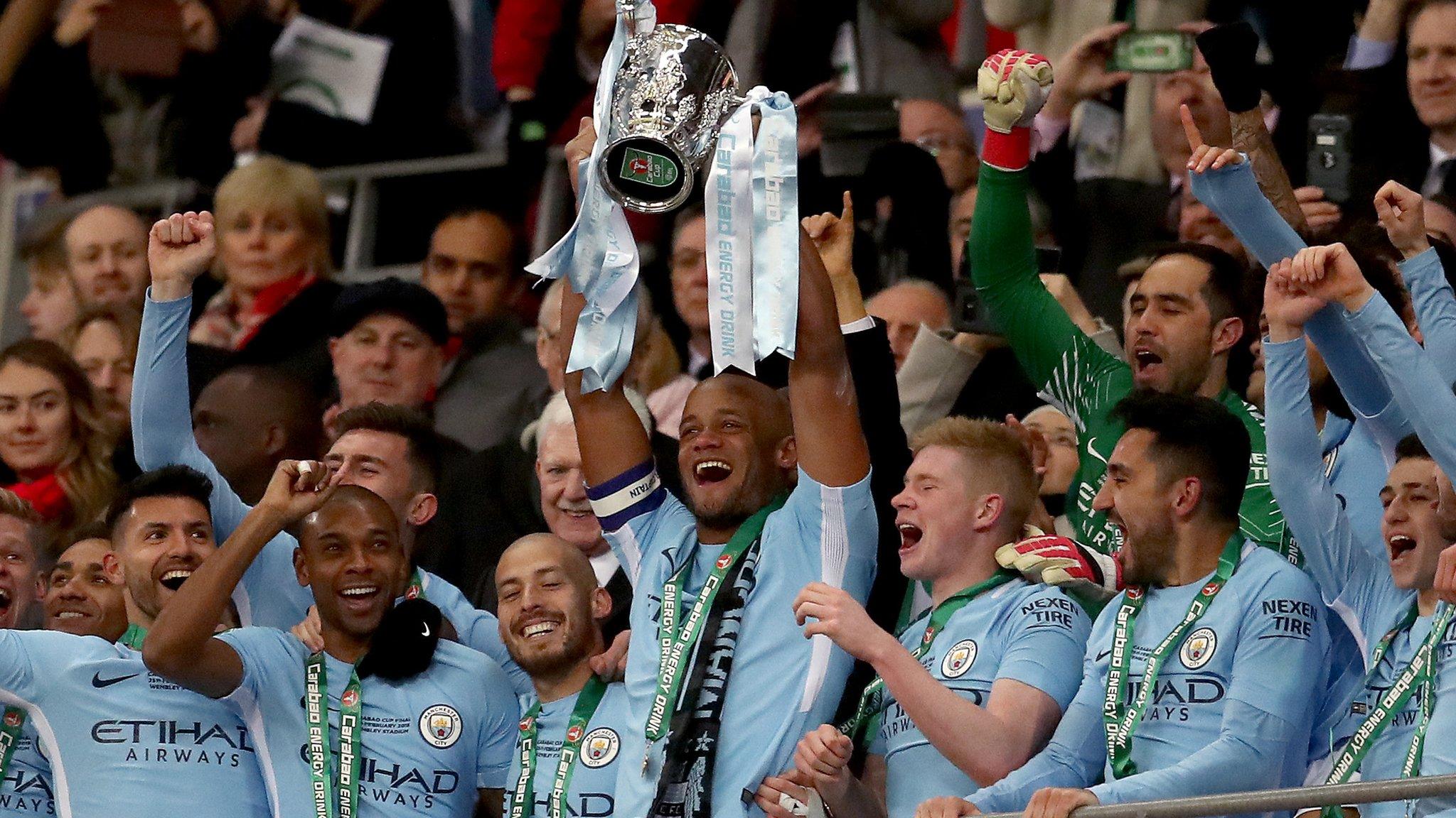 Man City lifting Carabao Cup