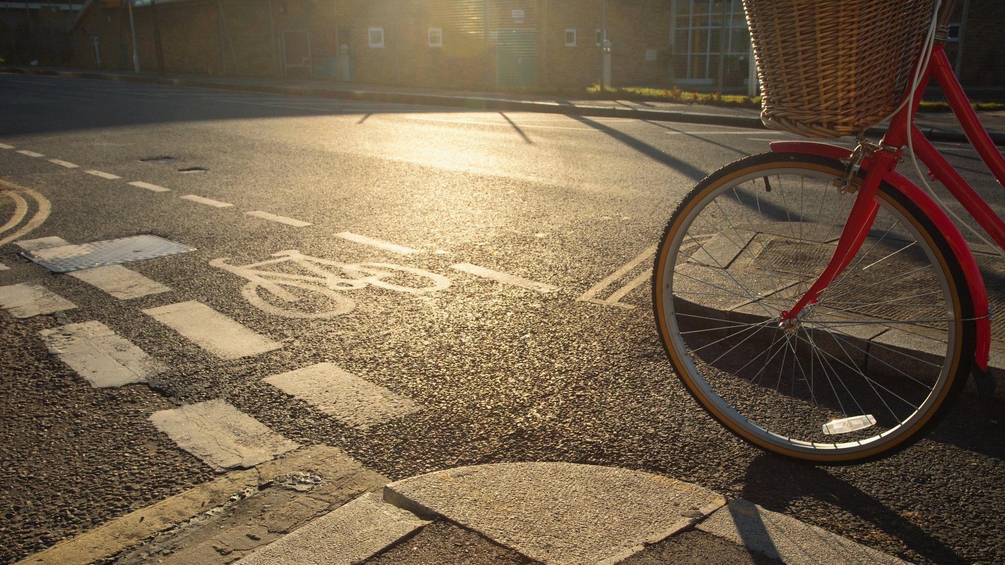 Bike on a cycle lane