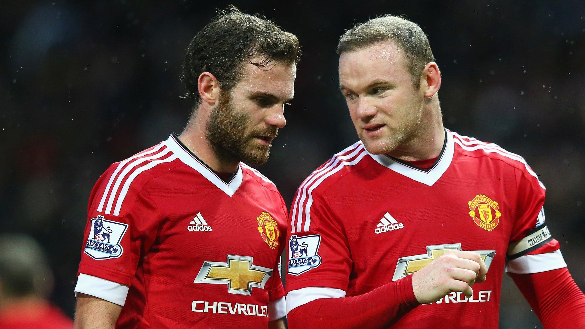 Juan Mata and Wayne Rooney