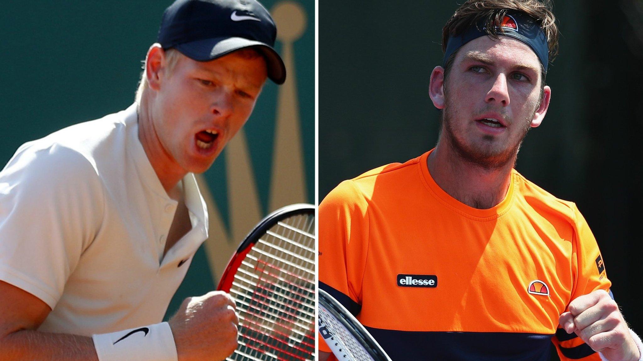 Britain's Kyle Edmund and Cameron Norrie