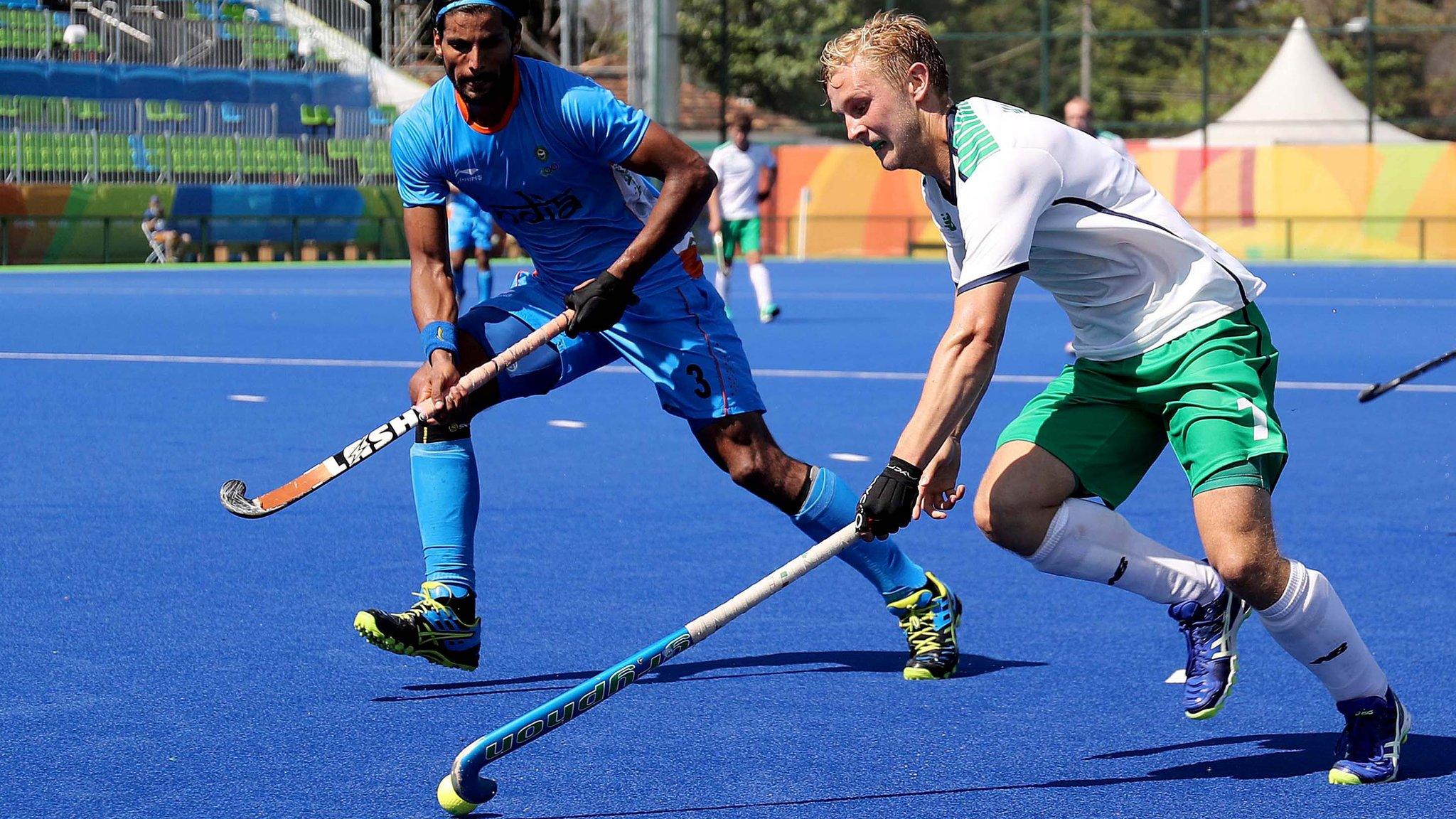 Ireland's Michael Watt in possession against India