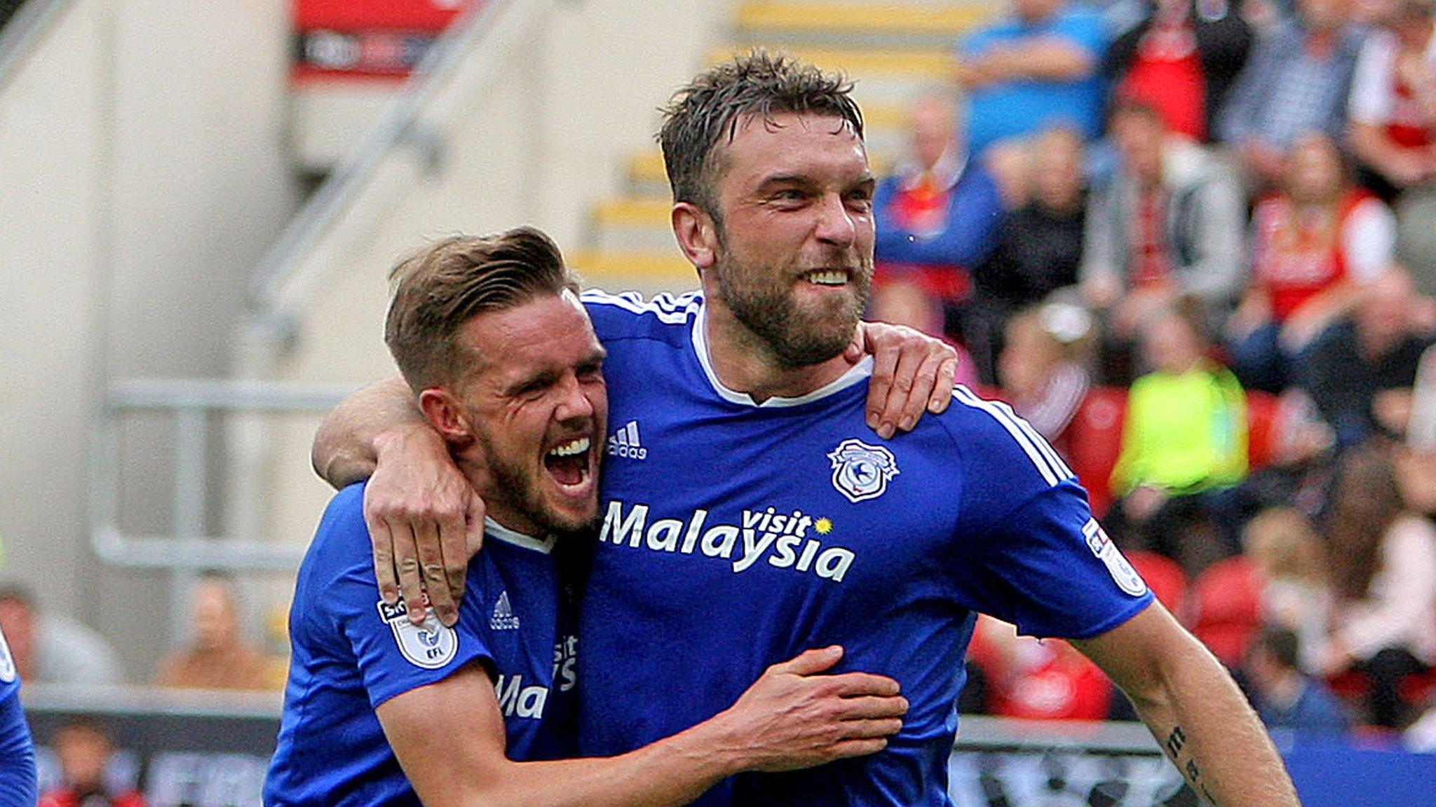 Goal celebration pic - Lambert second goal