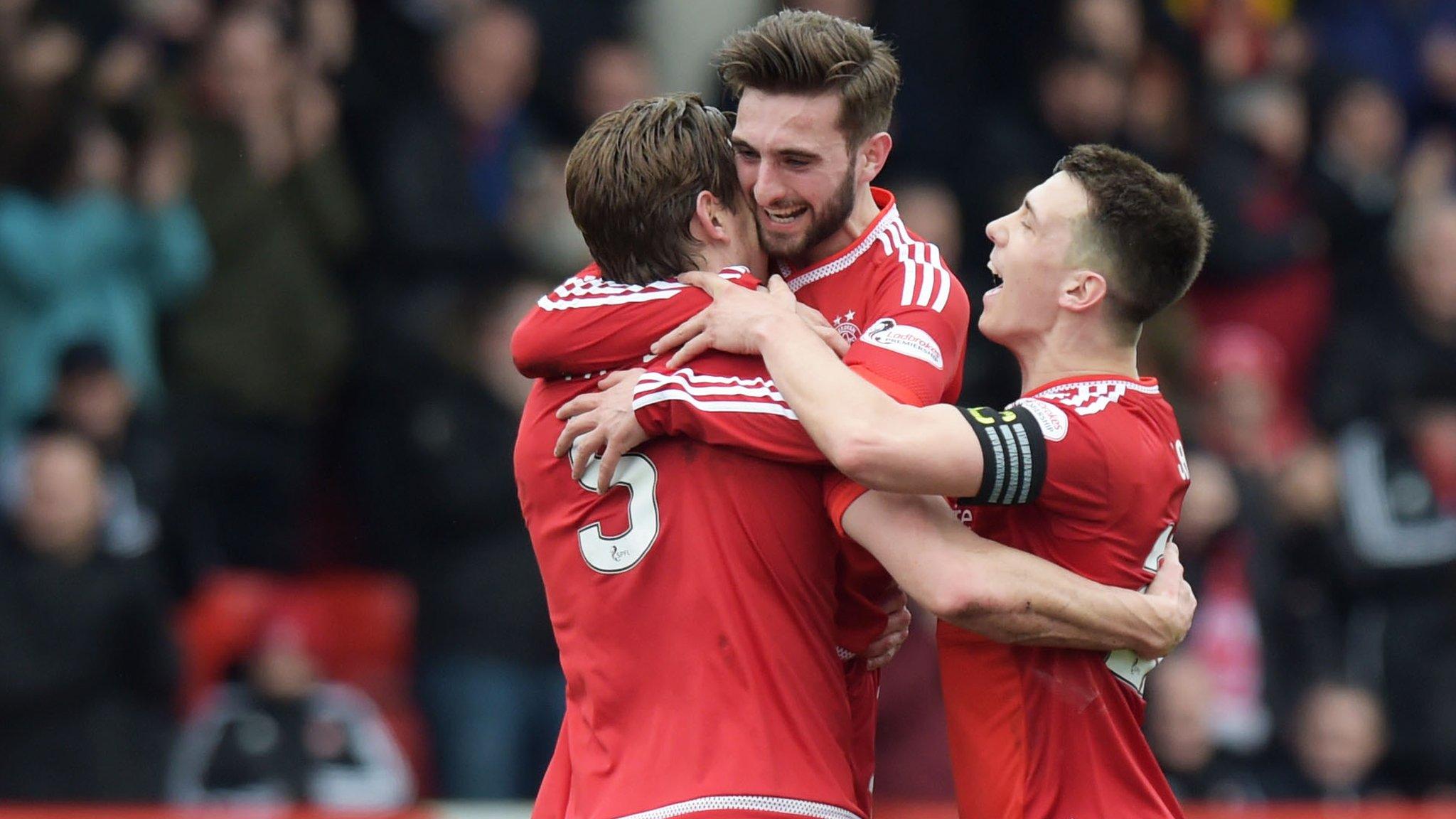 Aberdeen celebrate Ash Taylor's opener