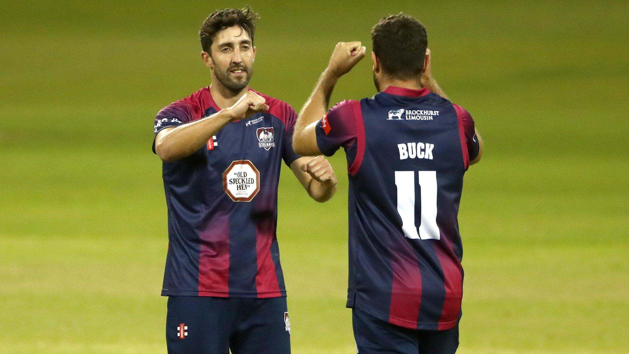 Ben Sanderson and Nathan Buck celebrated unbeaten Northants' third straight T20 win