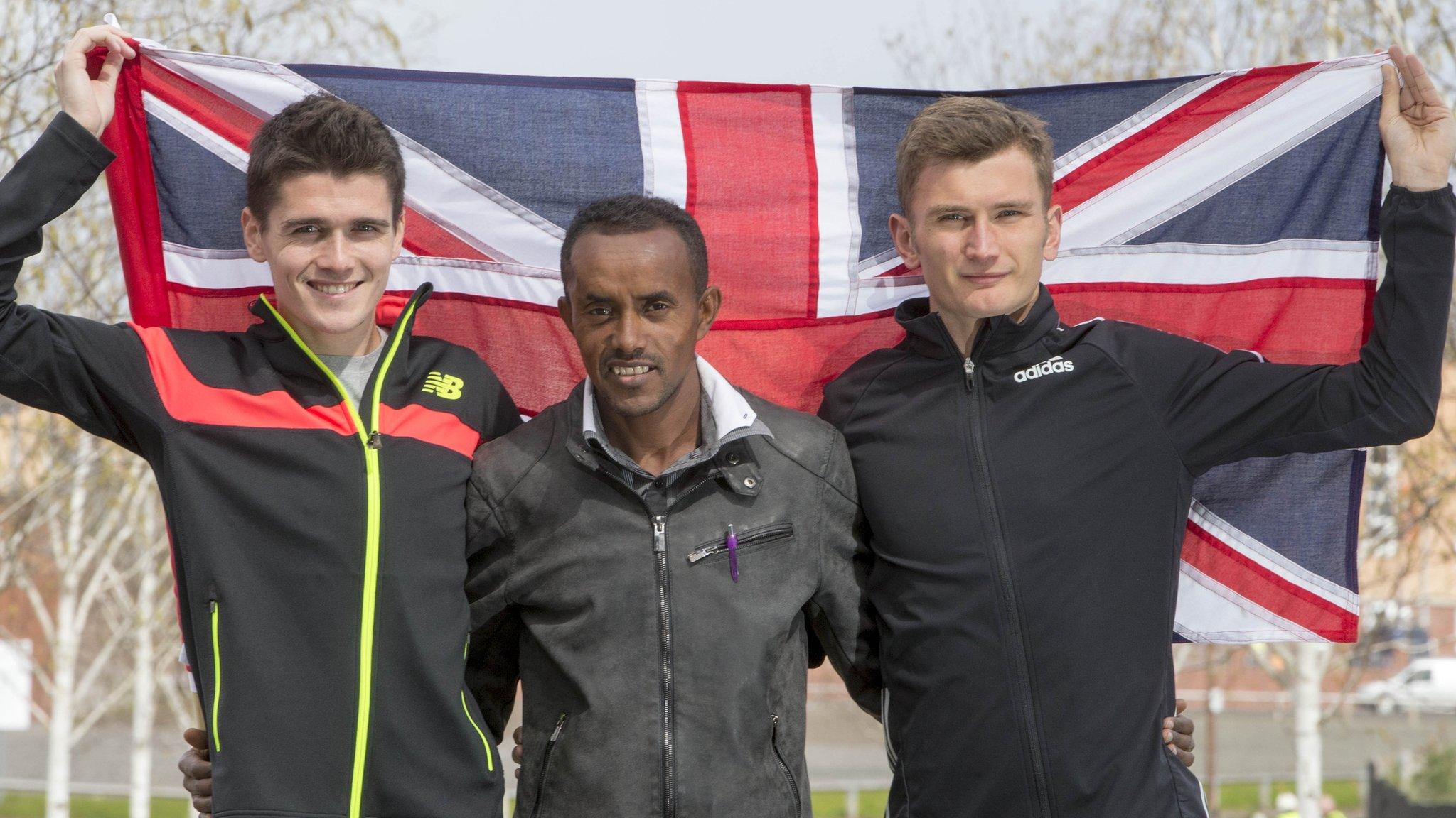 Callum Hawkins, Tsegai Tewelde and Derek Hawkins