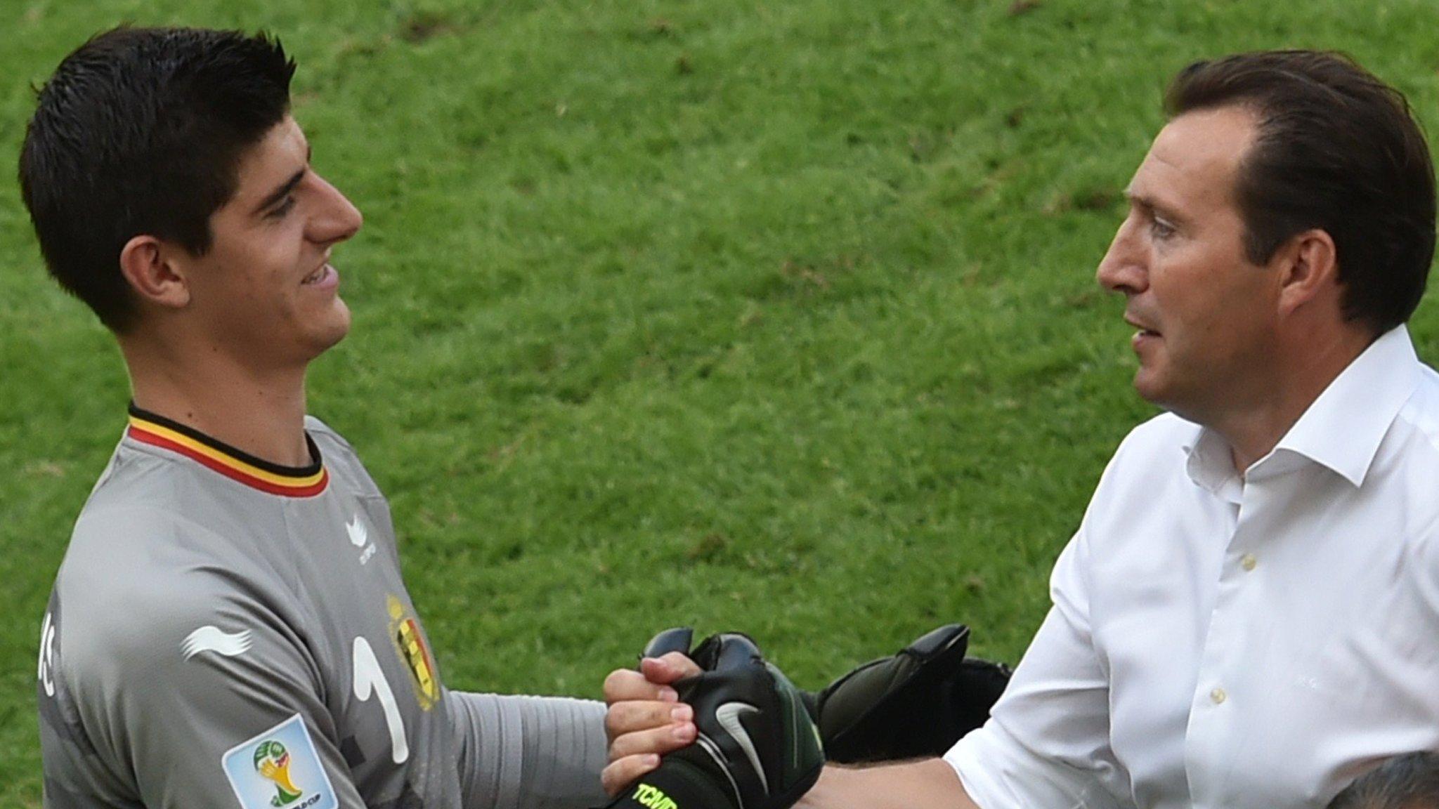 Thibaut Courtois and Marc Wilmots