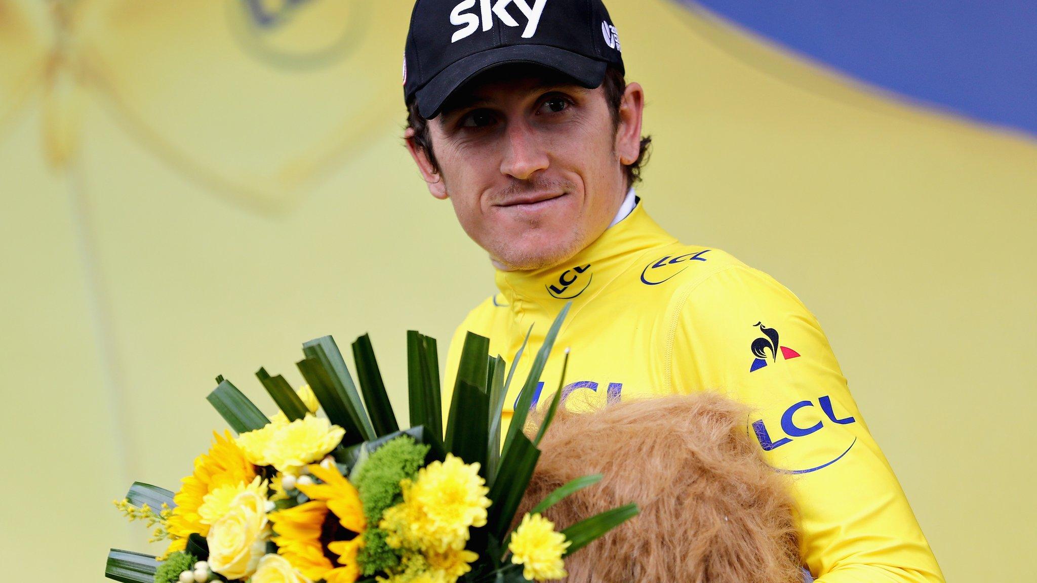 Geraint Thomas after the stage