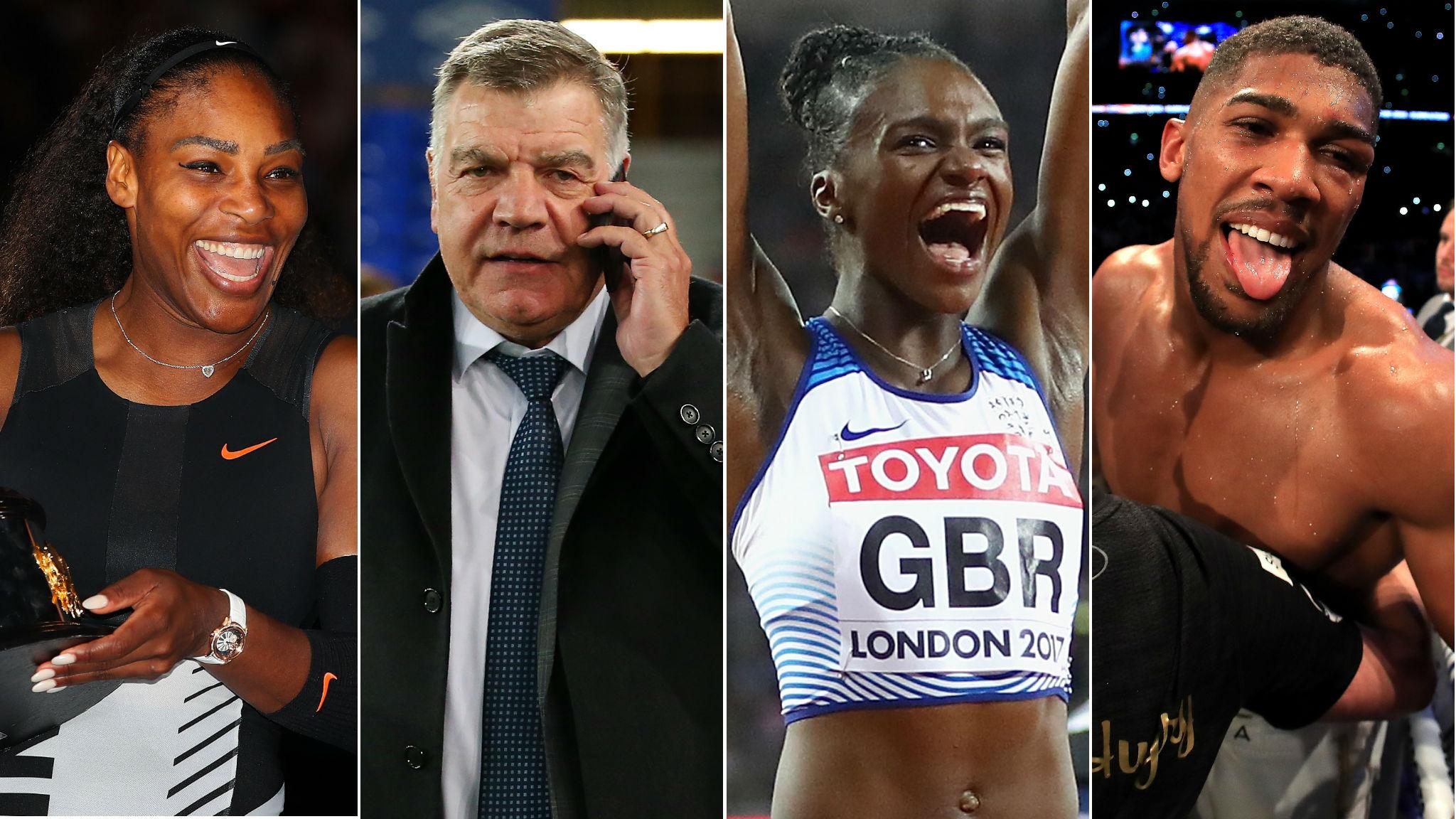 Serena Williams, Sam Allardyce, Dina Asher Smith and Anthony Joshua