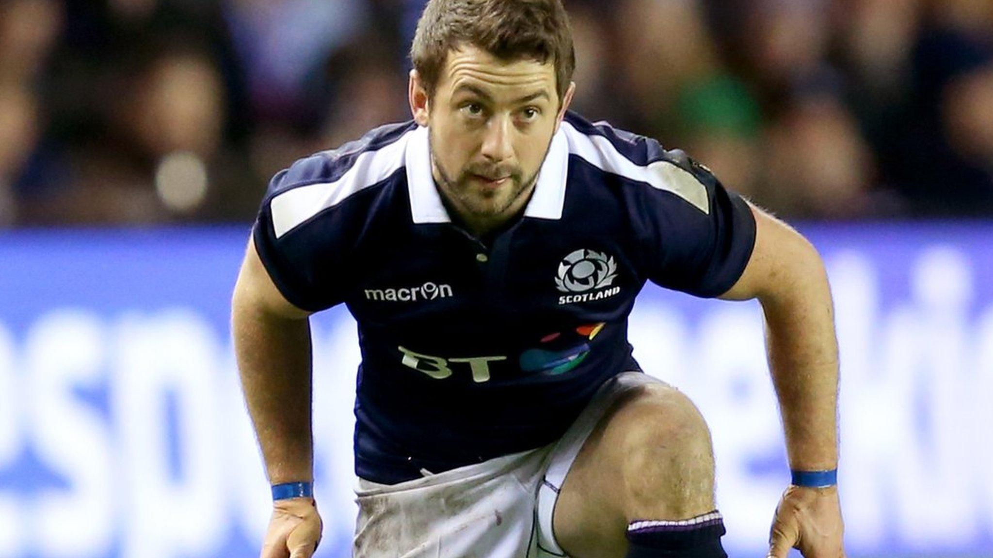 Scotland's Greig Laidlaw prepares to take a penalty kick