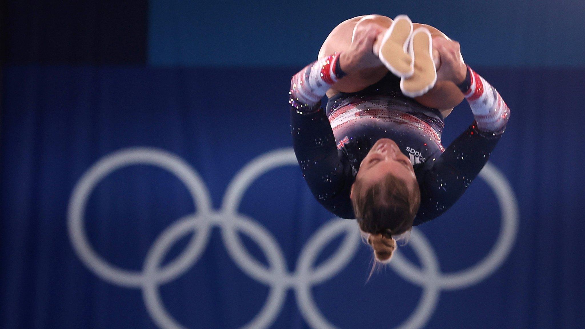 Laura Gallagher competing at the Olympics