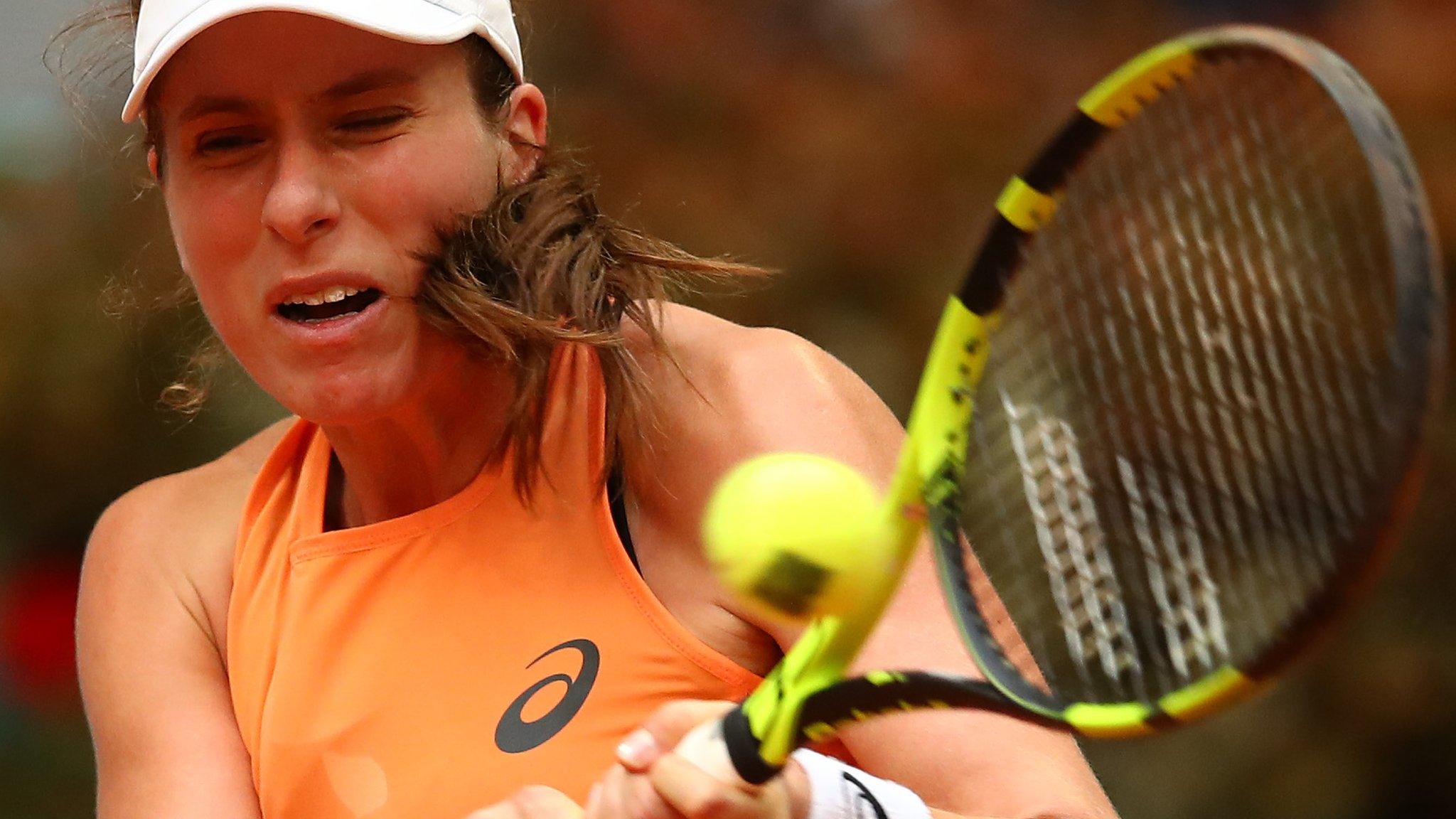 Johanna Konta in Madrid Open action