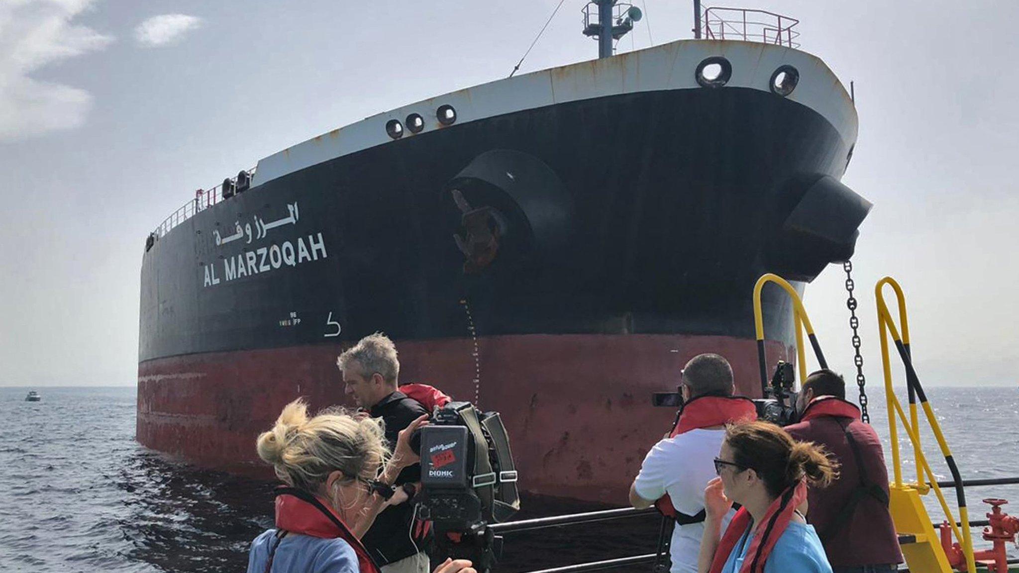 The MV Al Marzoqah oil tanker under Saudi Arabia flag which was attacked on 12 May 2019