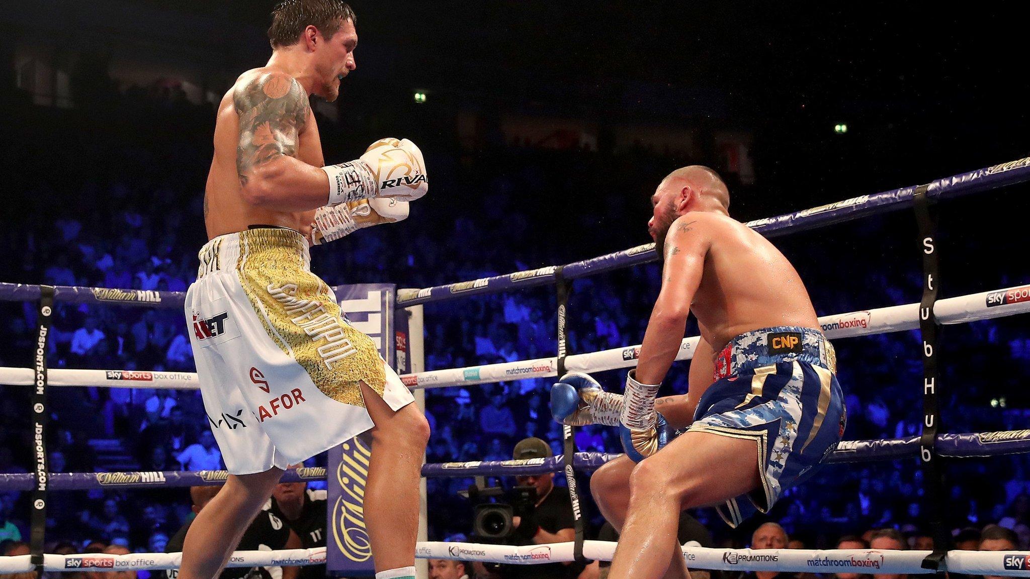 Tony Bellew is stopped by Oleksandr Usyk