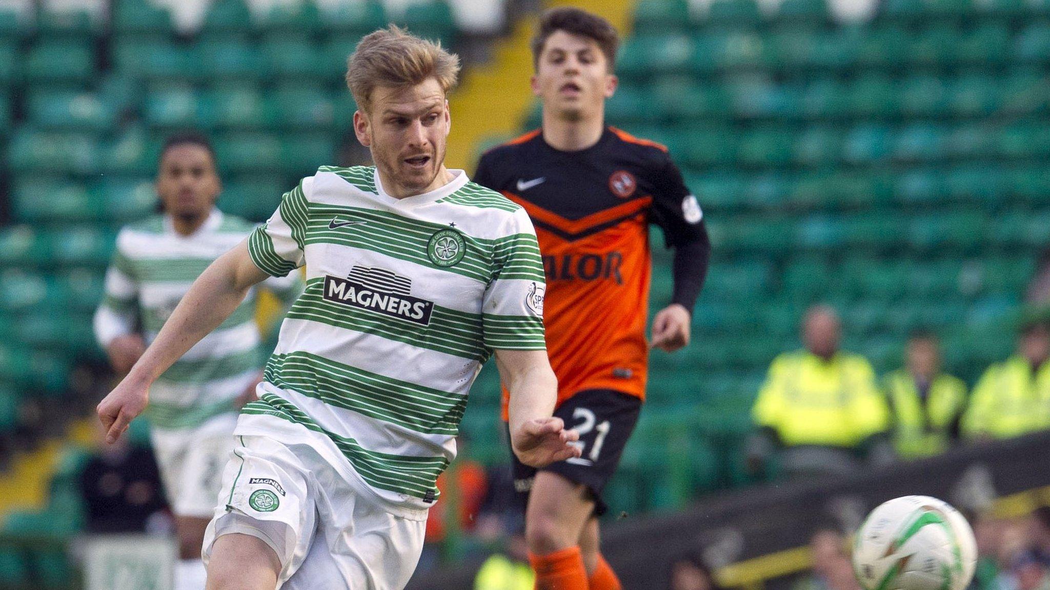 Stuart Armstrong in action for Celtic against former club Dundee United