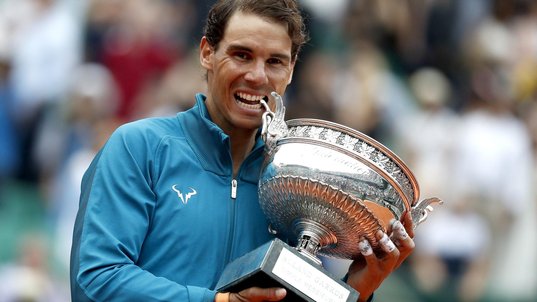 Rafael Nadal with trophy