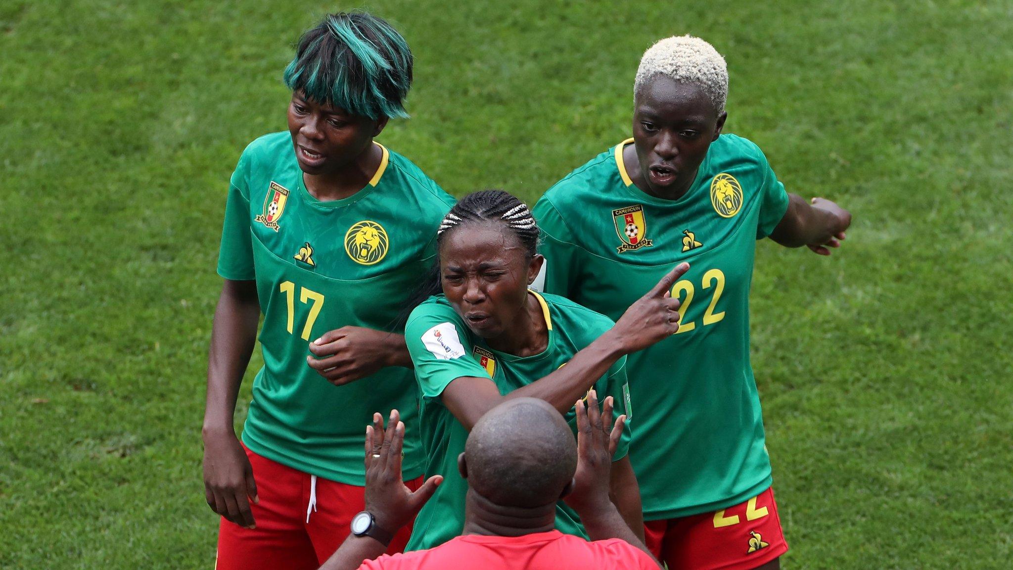 Angry Cameroon players