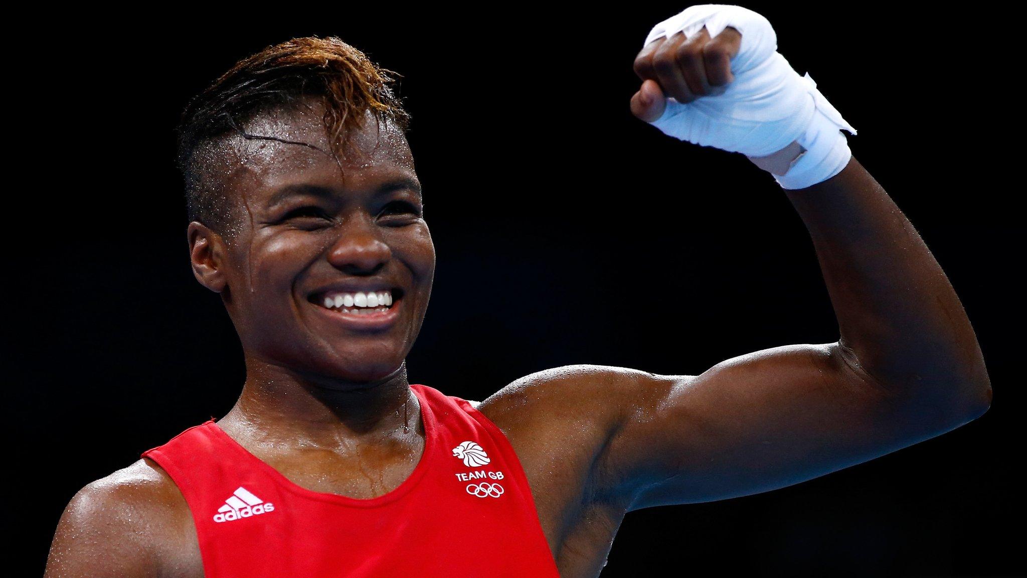 Nicola Adams celebrates a victory