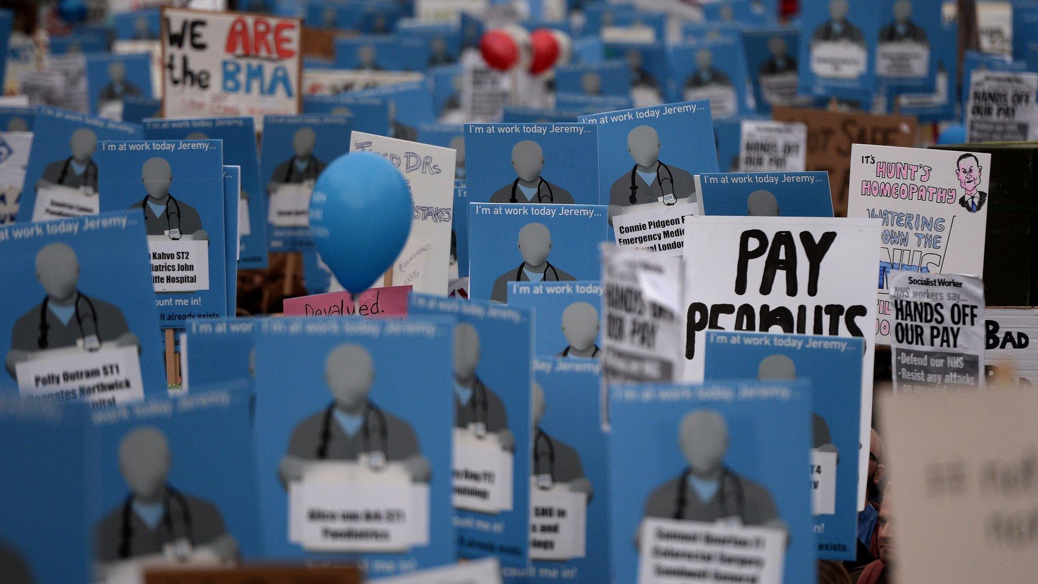 Doctors protesting