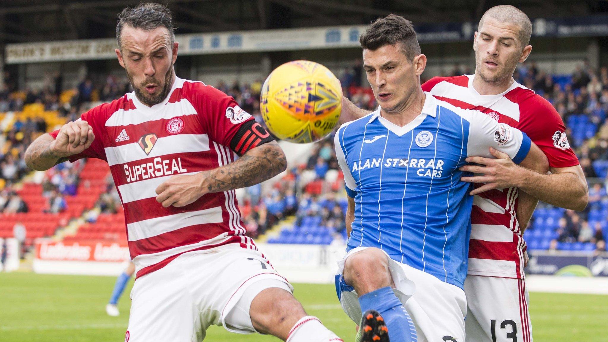 Hamilton and St Johnstone players