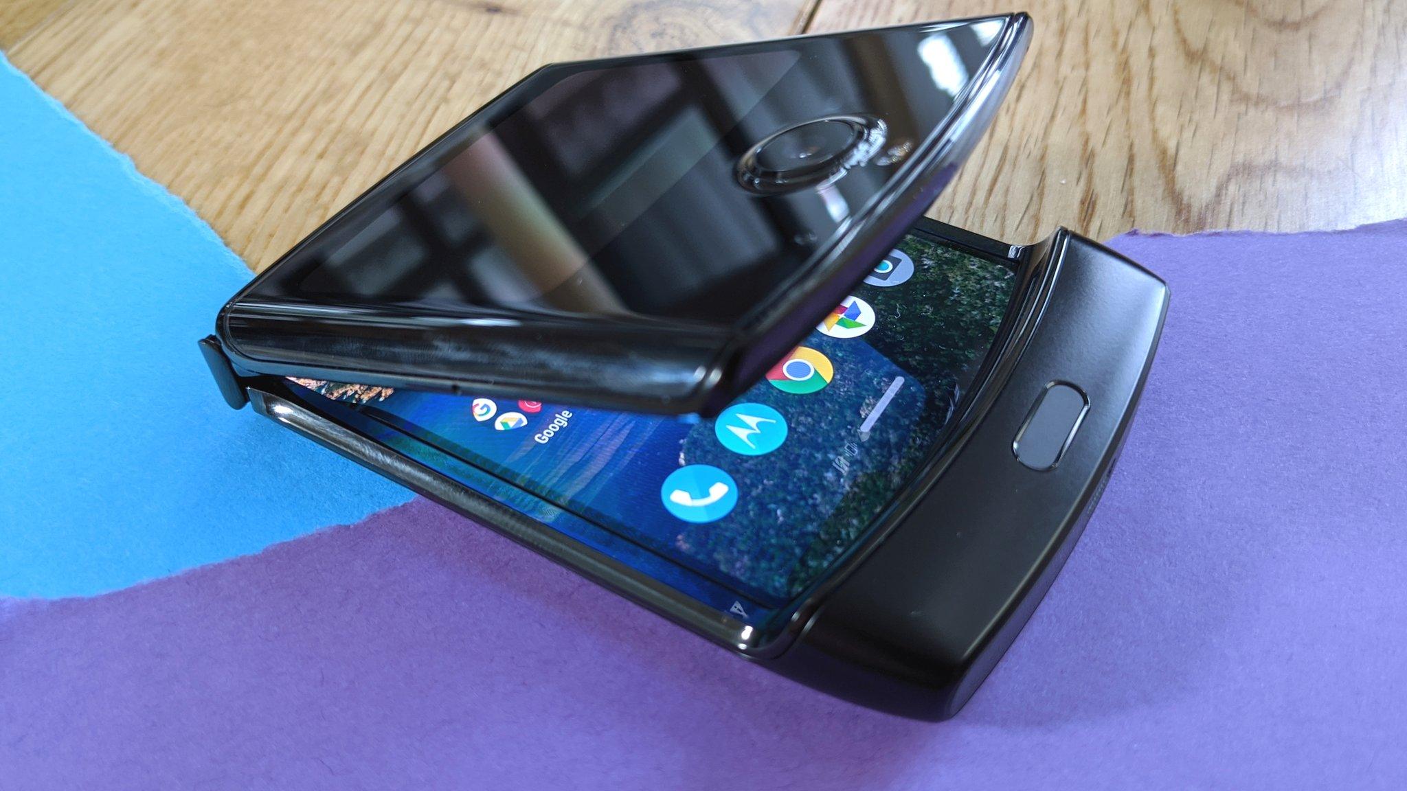 Folding Motorola smartphone