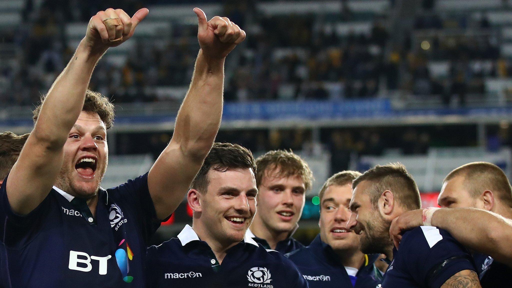 Scotland celebrate win over Australia