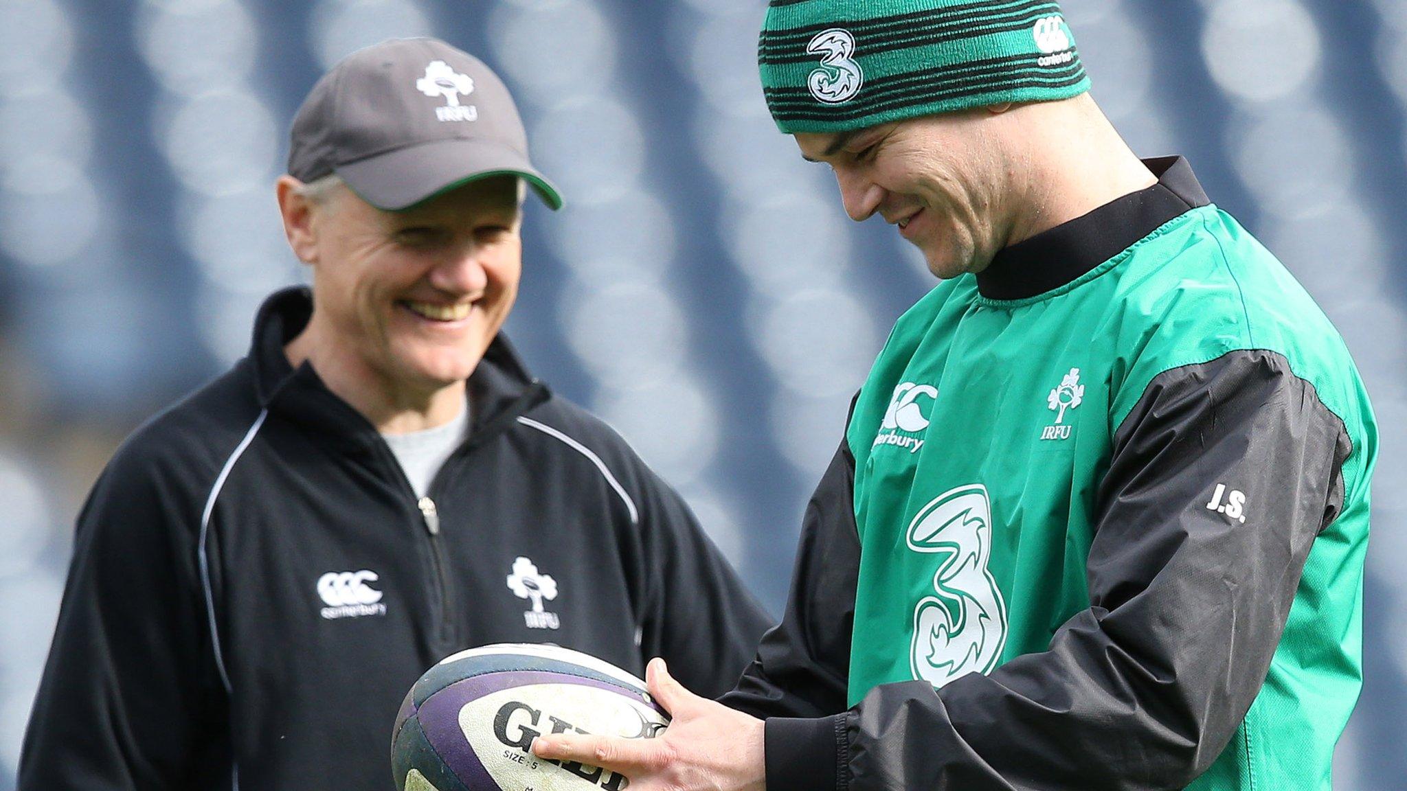 Ireland coach Joe Schmidt and Jonathan Sexton