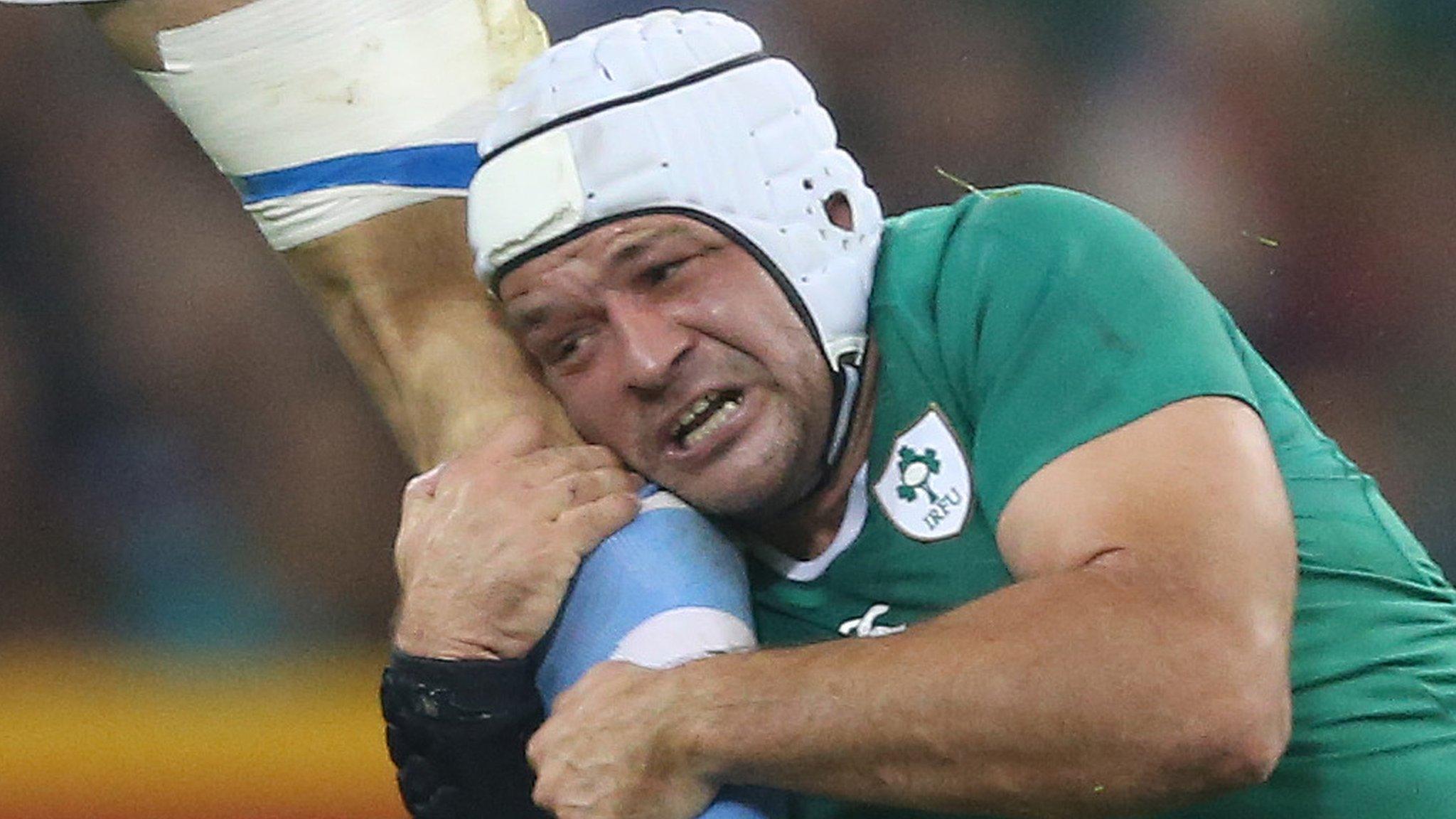 Rory Best in action against Argentina in the 2015 World Cup