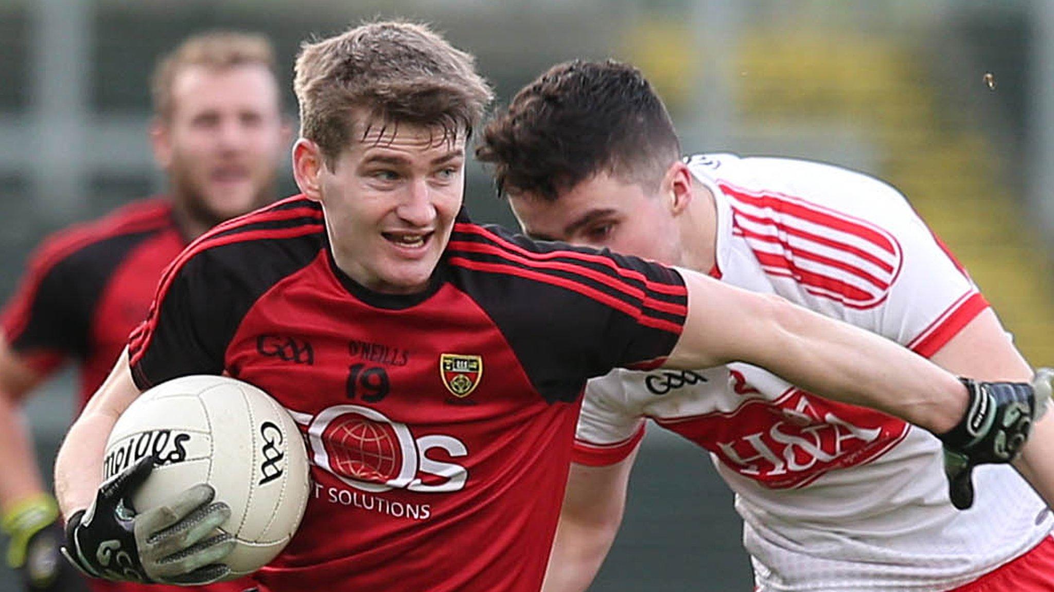 Action from Down v Derry at Pairc Esler