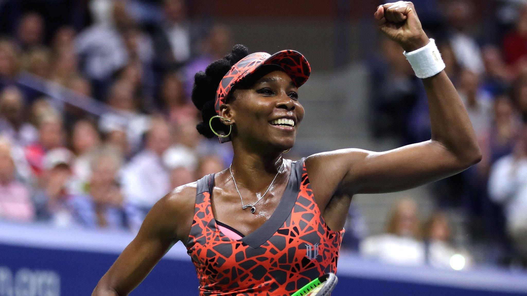 Venus Williams of the United States celebrates