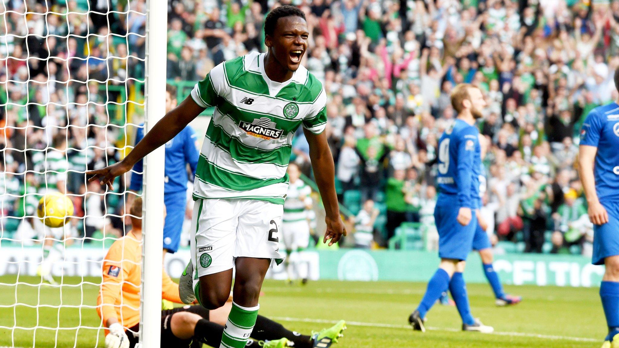 Celtic defender Dedryck Boyata celebrates a debut goal