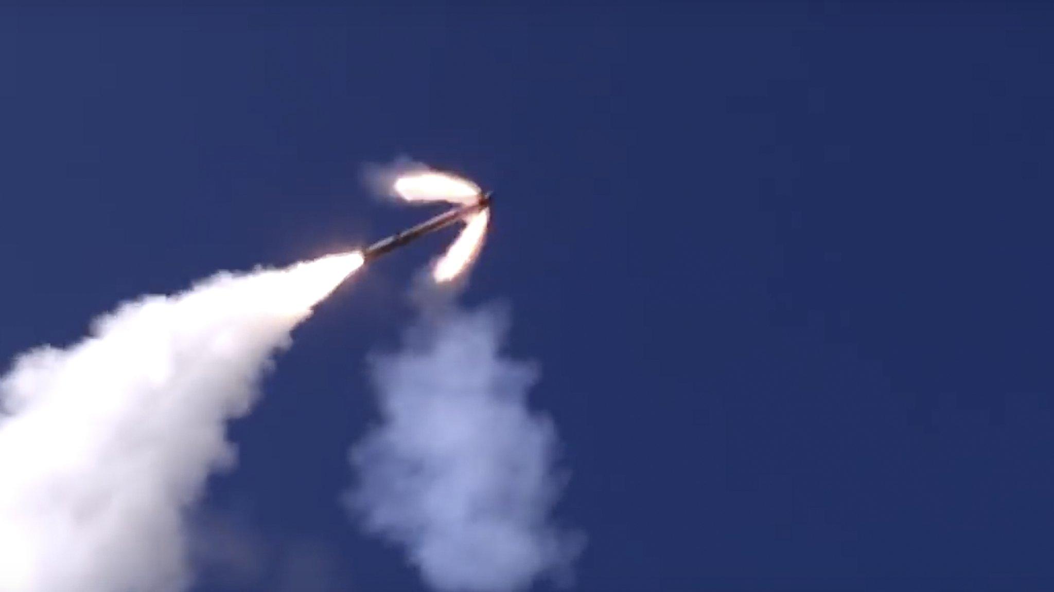 Image from Russian military video showing launch of a missile from a Bastion missile launcher in Syria. 15 Nov 2016