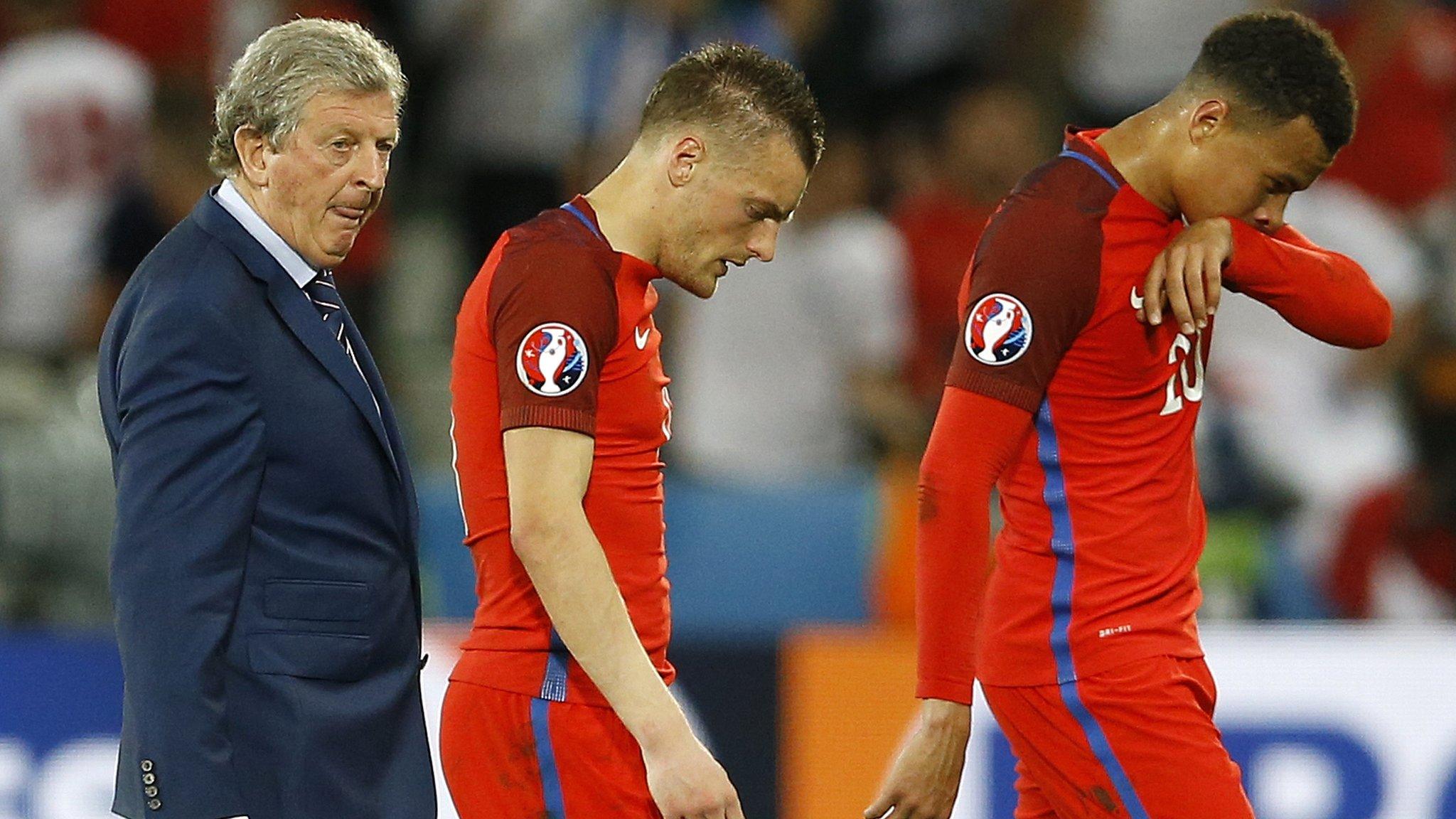 Roy Hodgson, Jamie Vardy and Dele Alli
