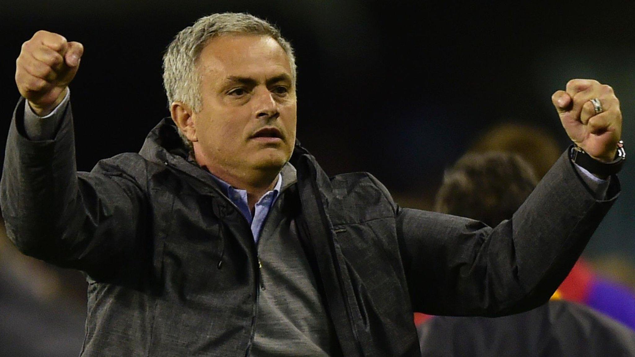 Jose Mourinho celebrates