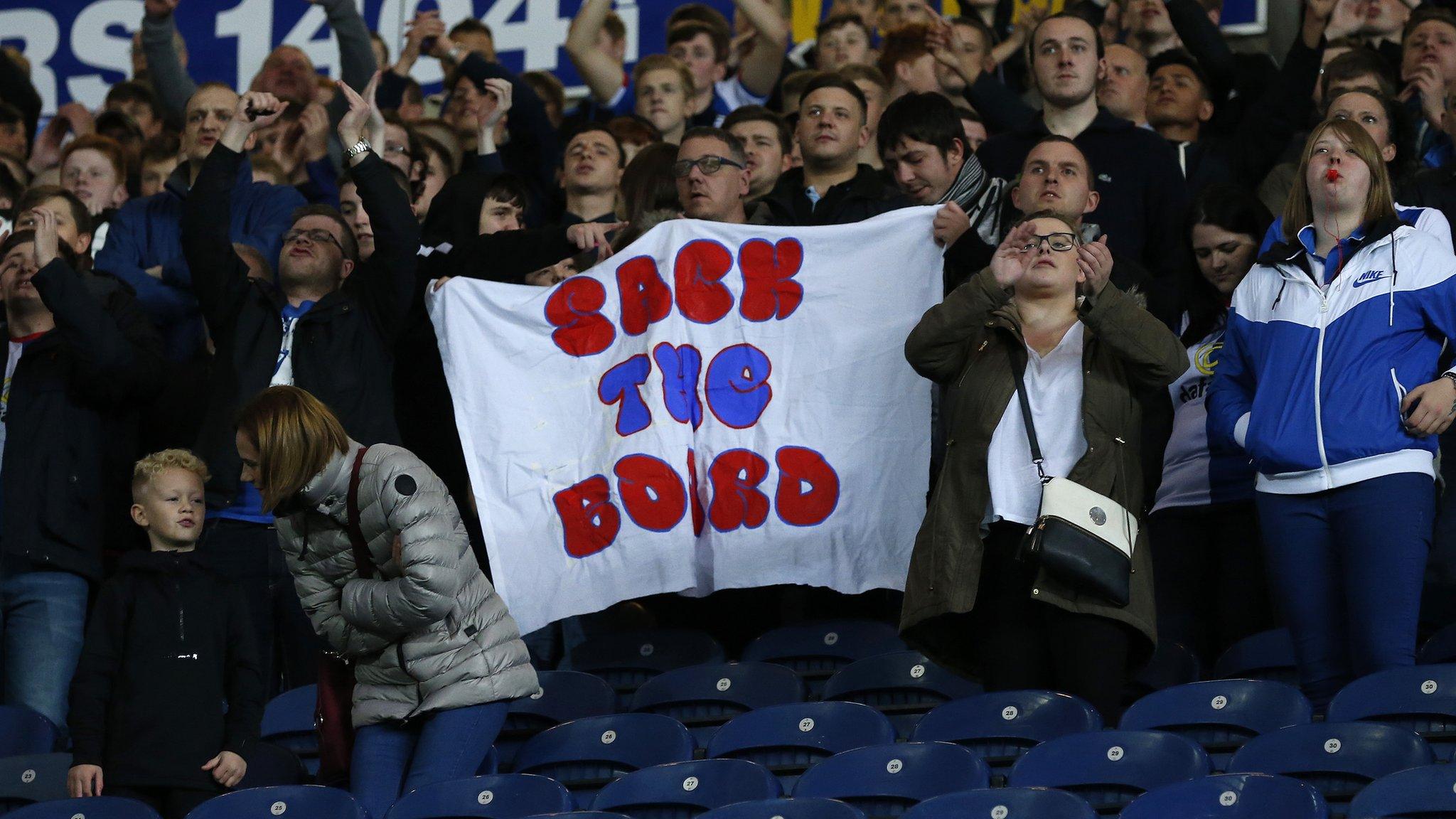 Blackburn fans protest at Ewood Park