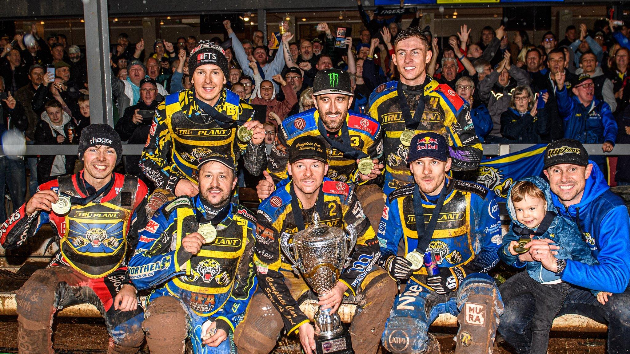 Sheffield Tigers pose with the trophy