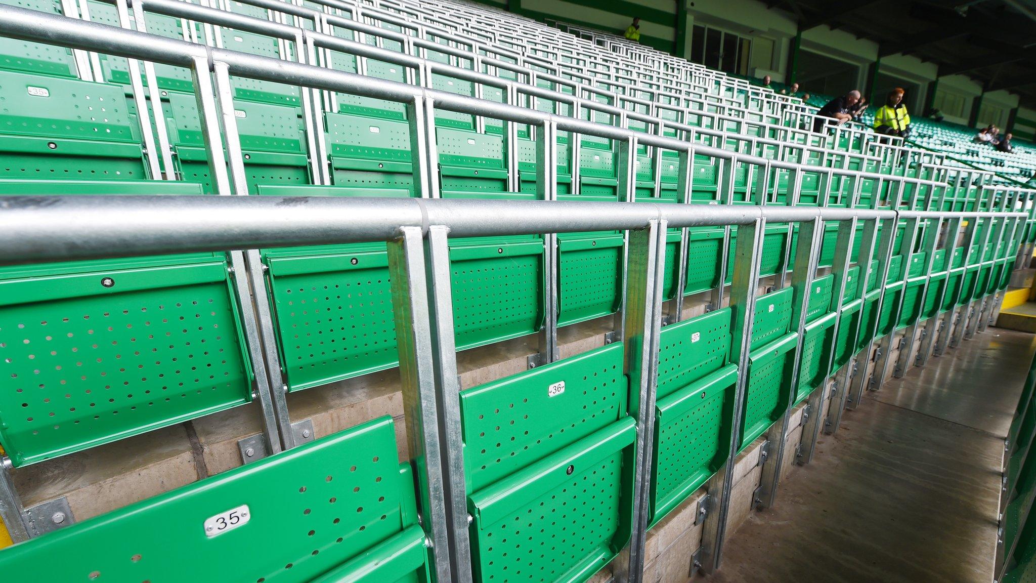 Safe standing seats at Celtic Park