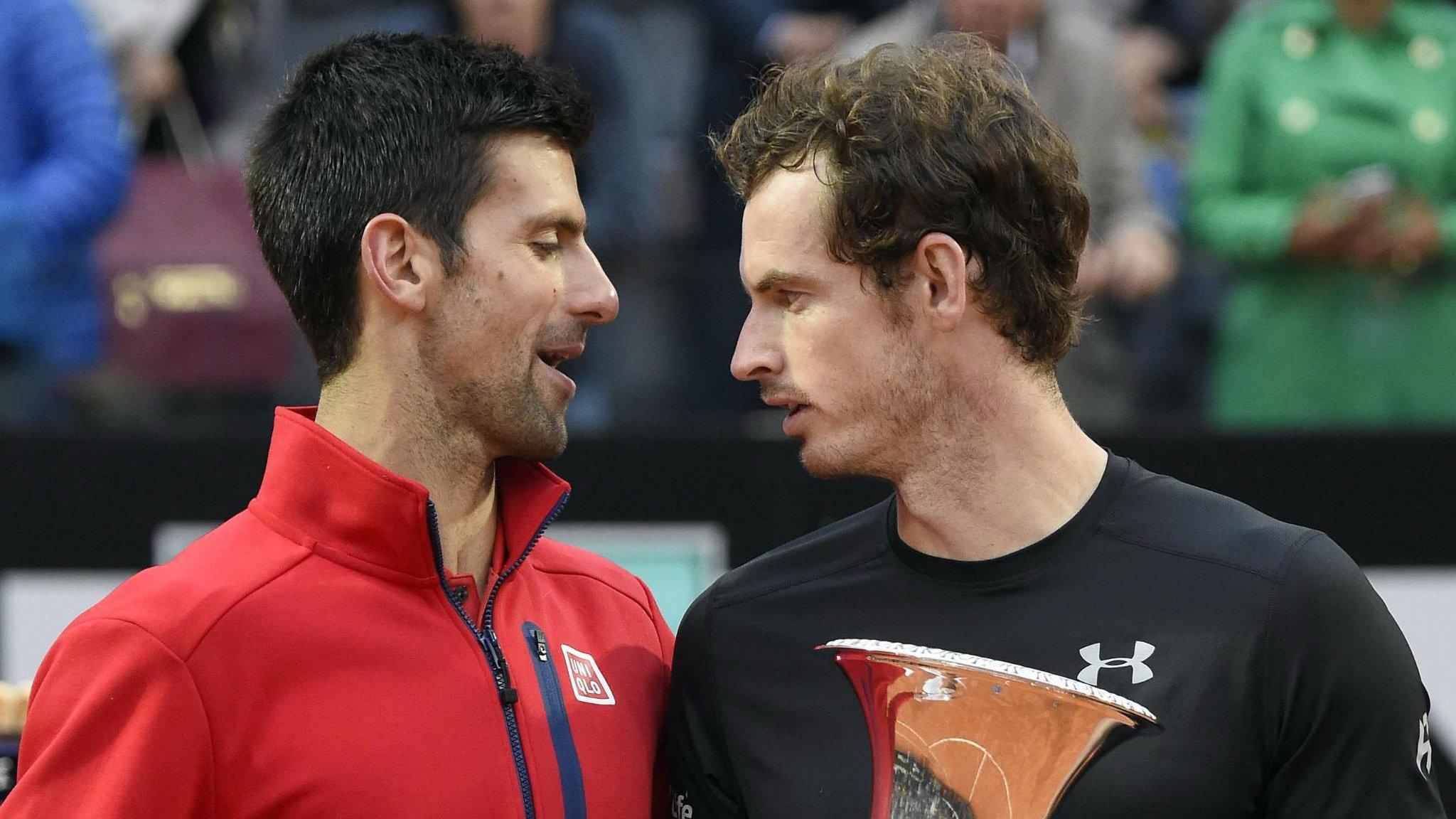 Andy Murray (right) and Novak Djokovic