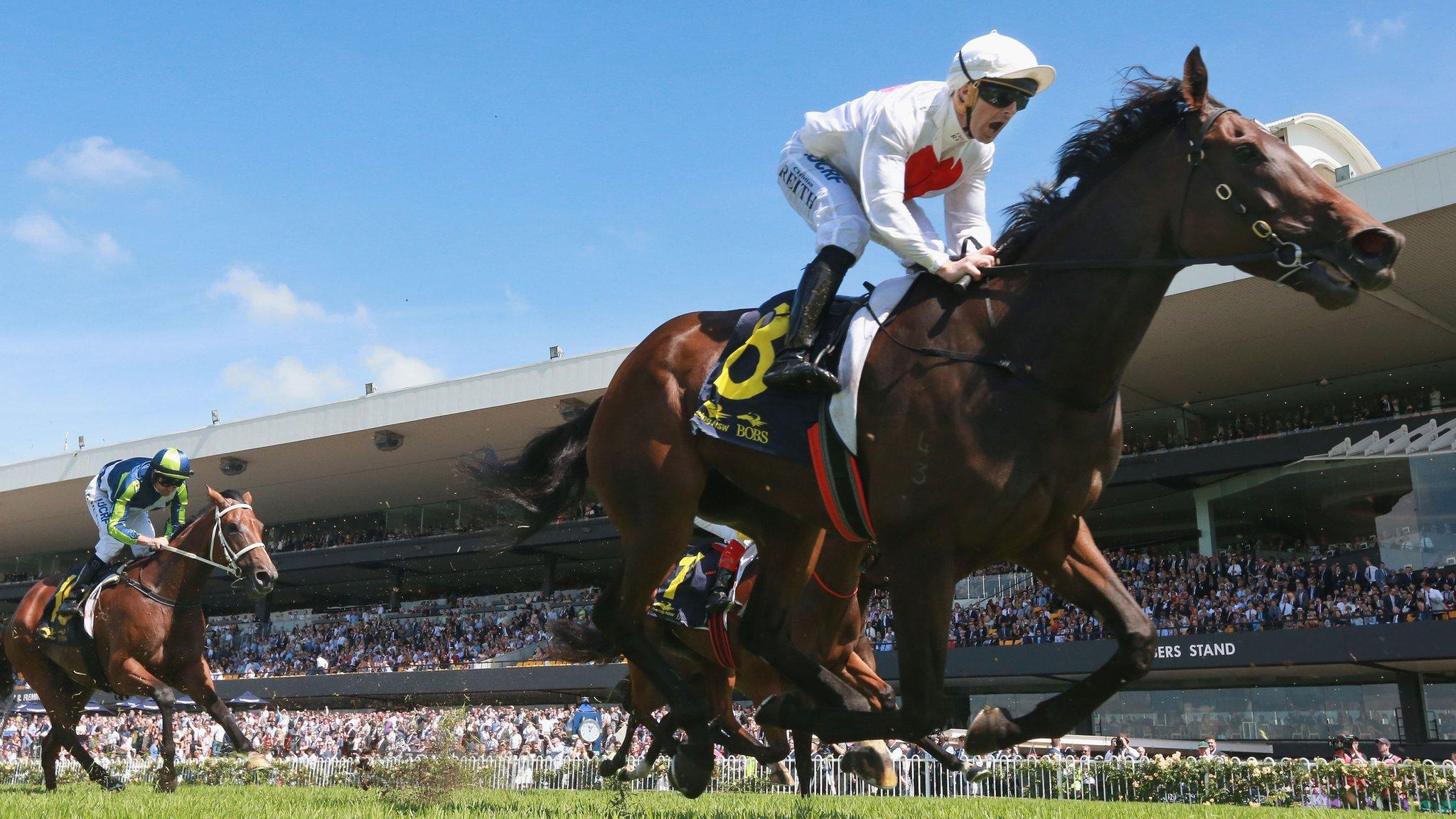 Christian Reith on The Pinnacle wins race 2 during Golden Slipper Day at Rosehill Gardens on March 24, 2018 in Sydney, Australia