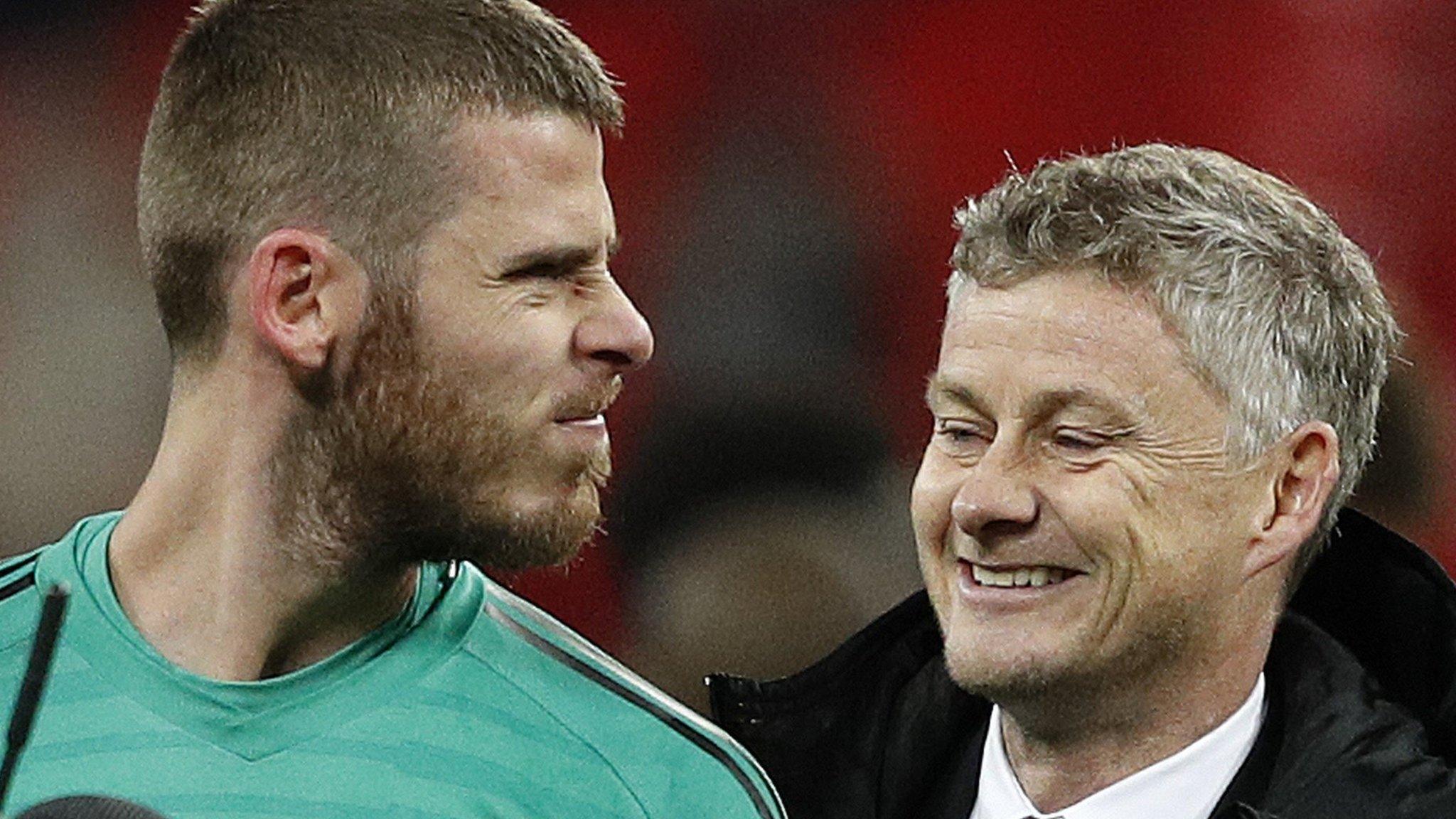 David de Gea and Ole Gunnar Solskjaer