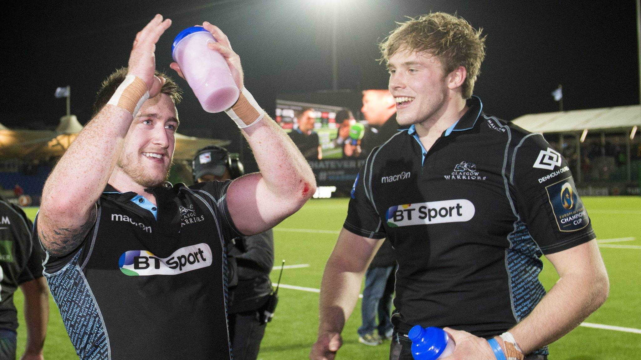 Stuart Hogg and Jonny Gray