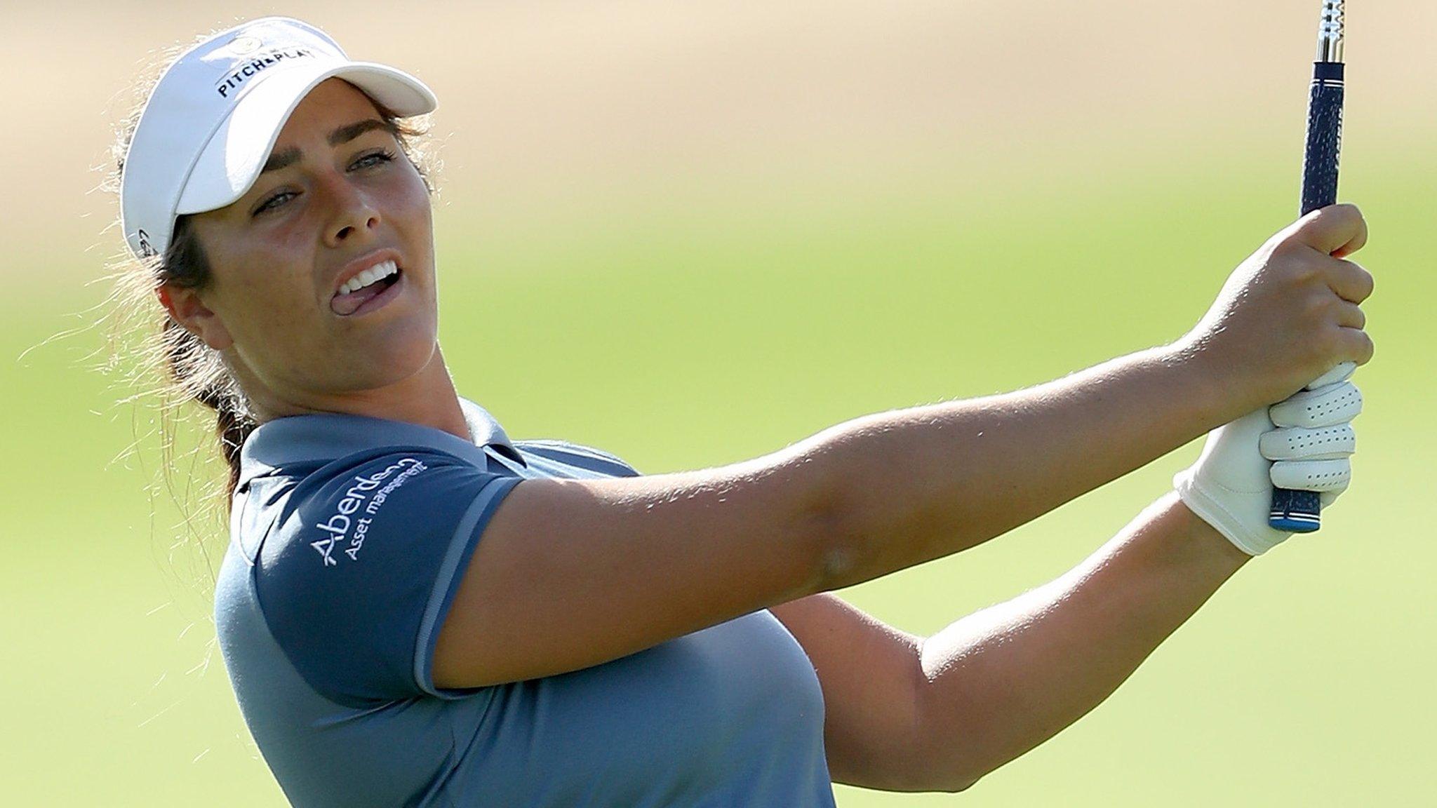 Kelsey MacDonald plays a shot at the Dubai Ladies Classic