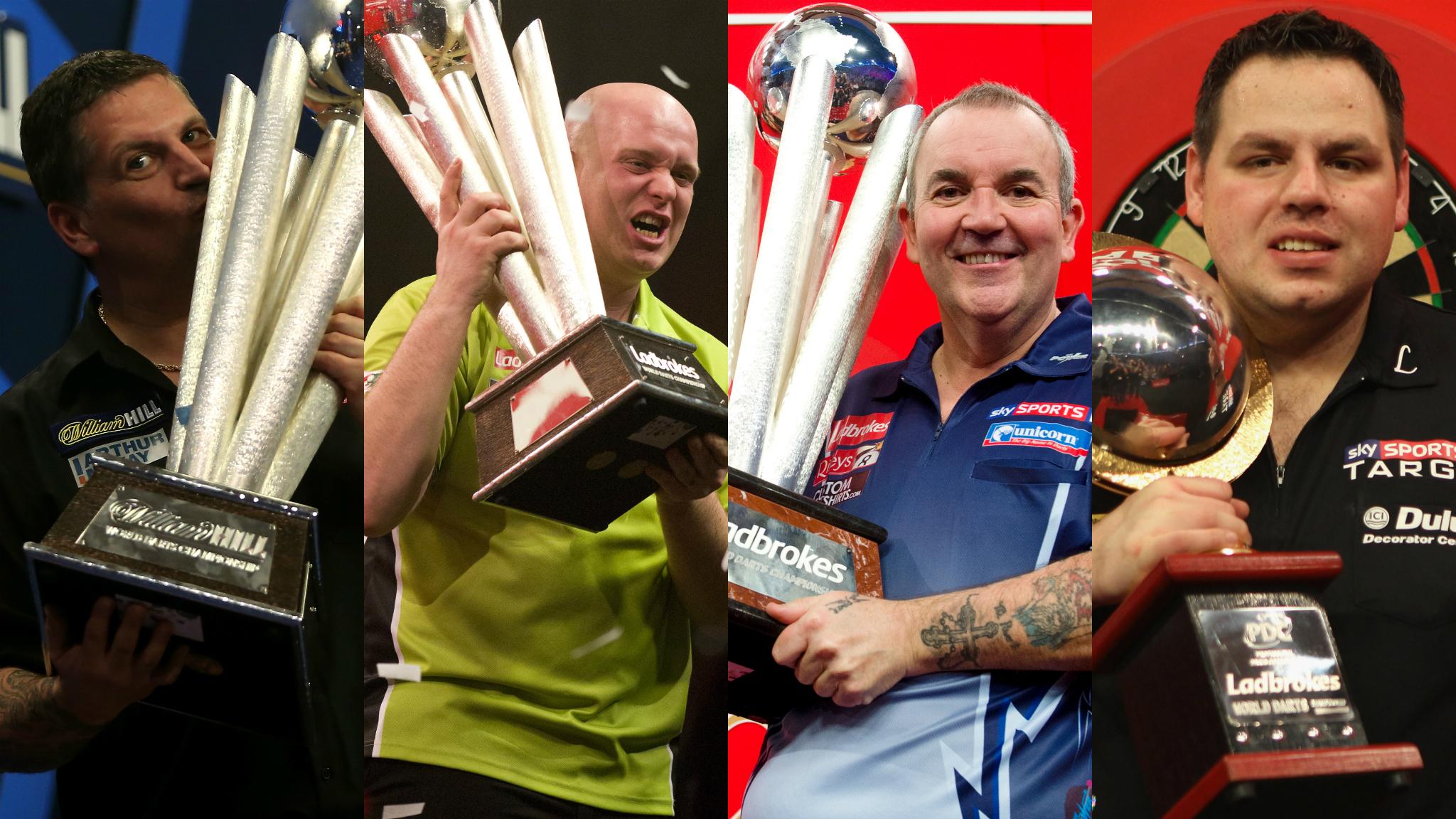 Gary Anderson, Michael van Gerwen, Phil Taylor and Adrian Lewis