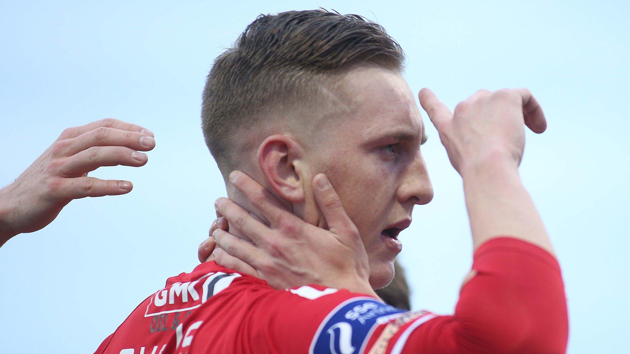 Ronan Curtis hit Derry's first equaliser at Maginn Park