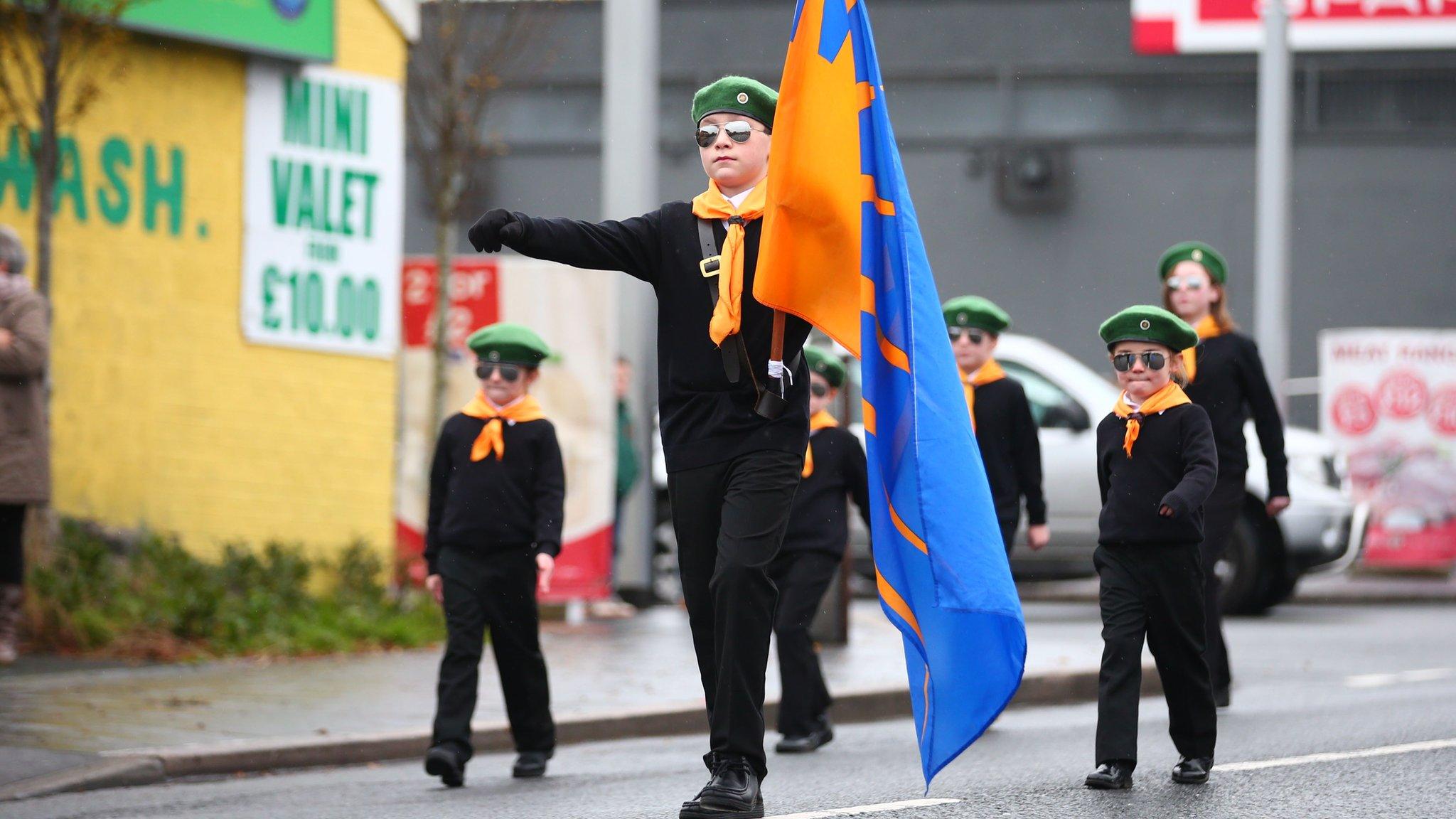 Memorial march in west Belfast on Sunday 13 November