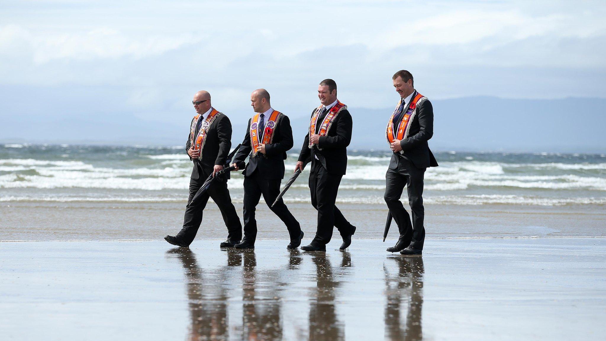 Orangemen on Rossnowlagh beach